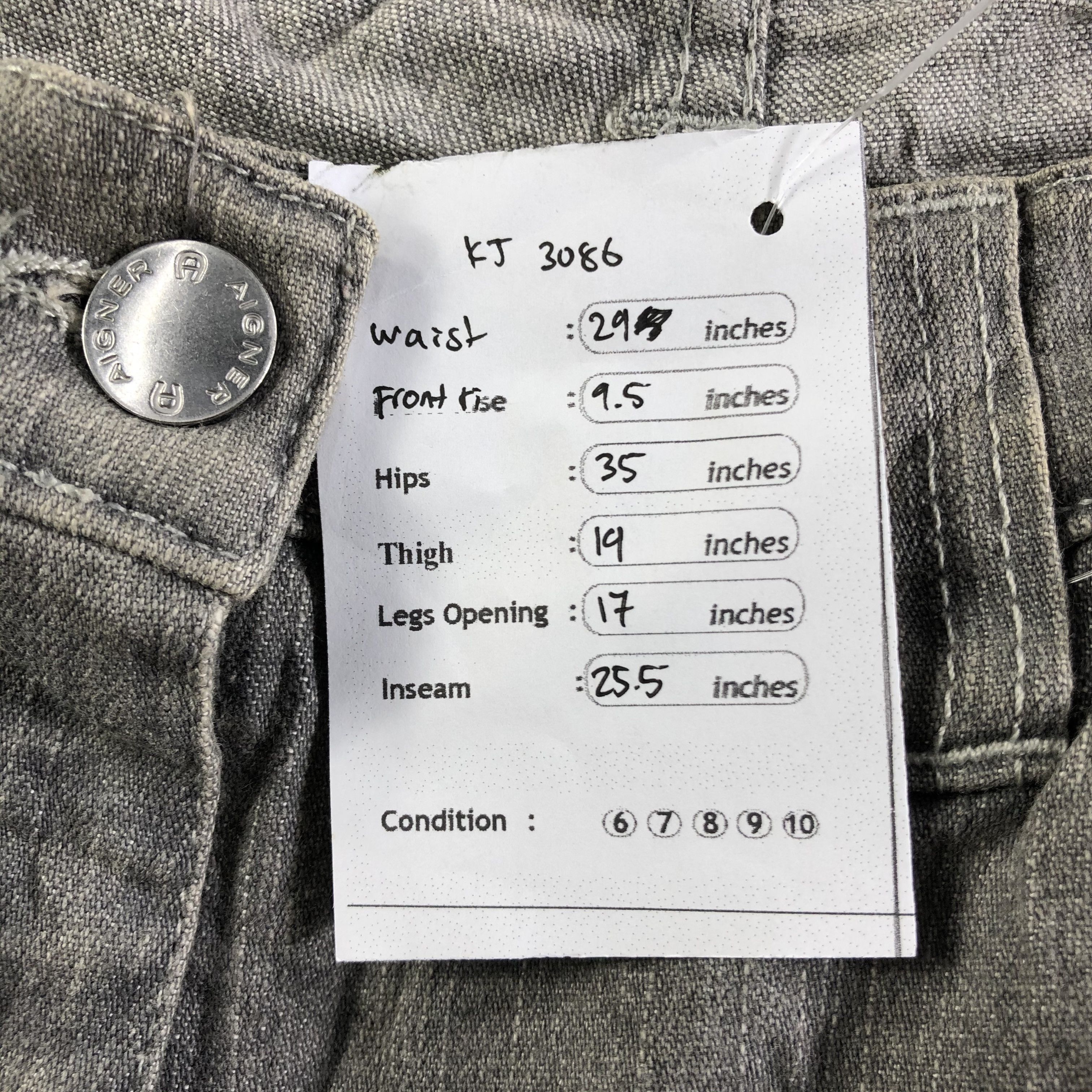 Aigner Aigner Flare Jeans Faded Gray Denim KJ3086 Size US 29 - 9 Thumbnail