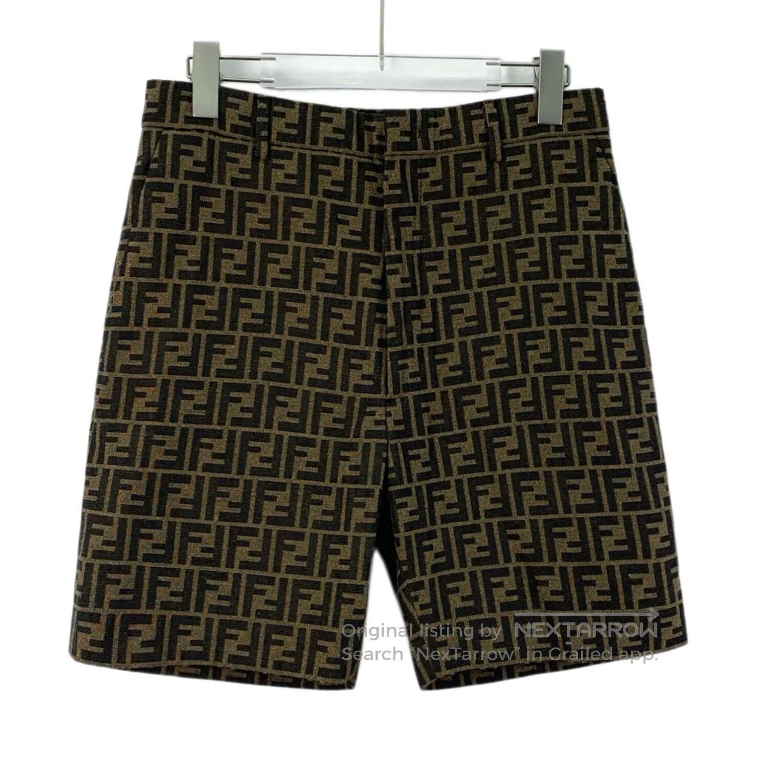 Fendi Fendi Deep Brown Double F Print Casual Shorts. Size US 30 / EU 46 - 1 Thumbnail