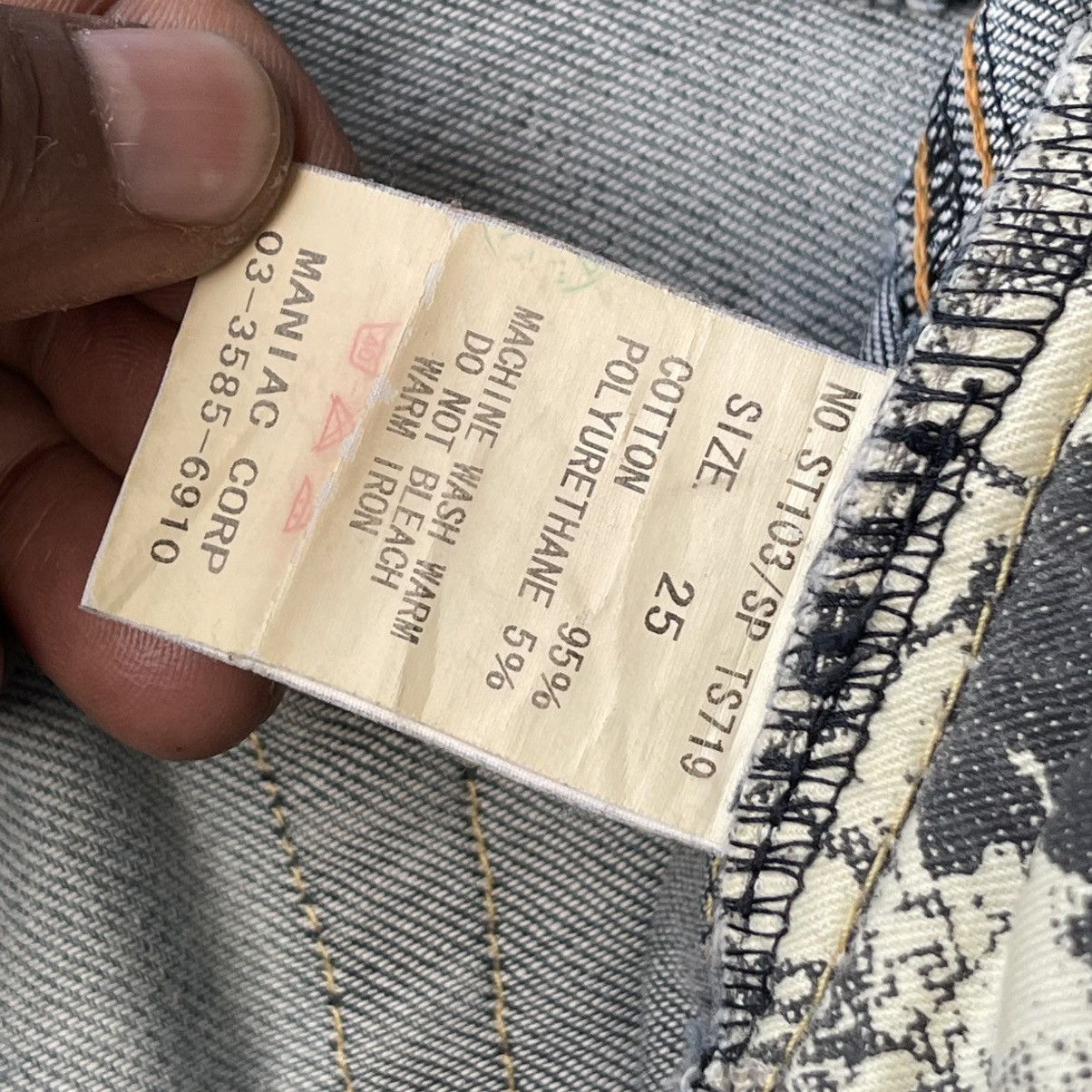 If Six Was Nine Thrashed L.G.B. Le Grand Bleu Skull Pocket Denim Jeans Size US 26 / EU 42 - 18 Thumbnail