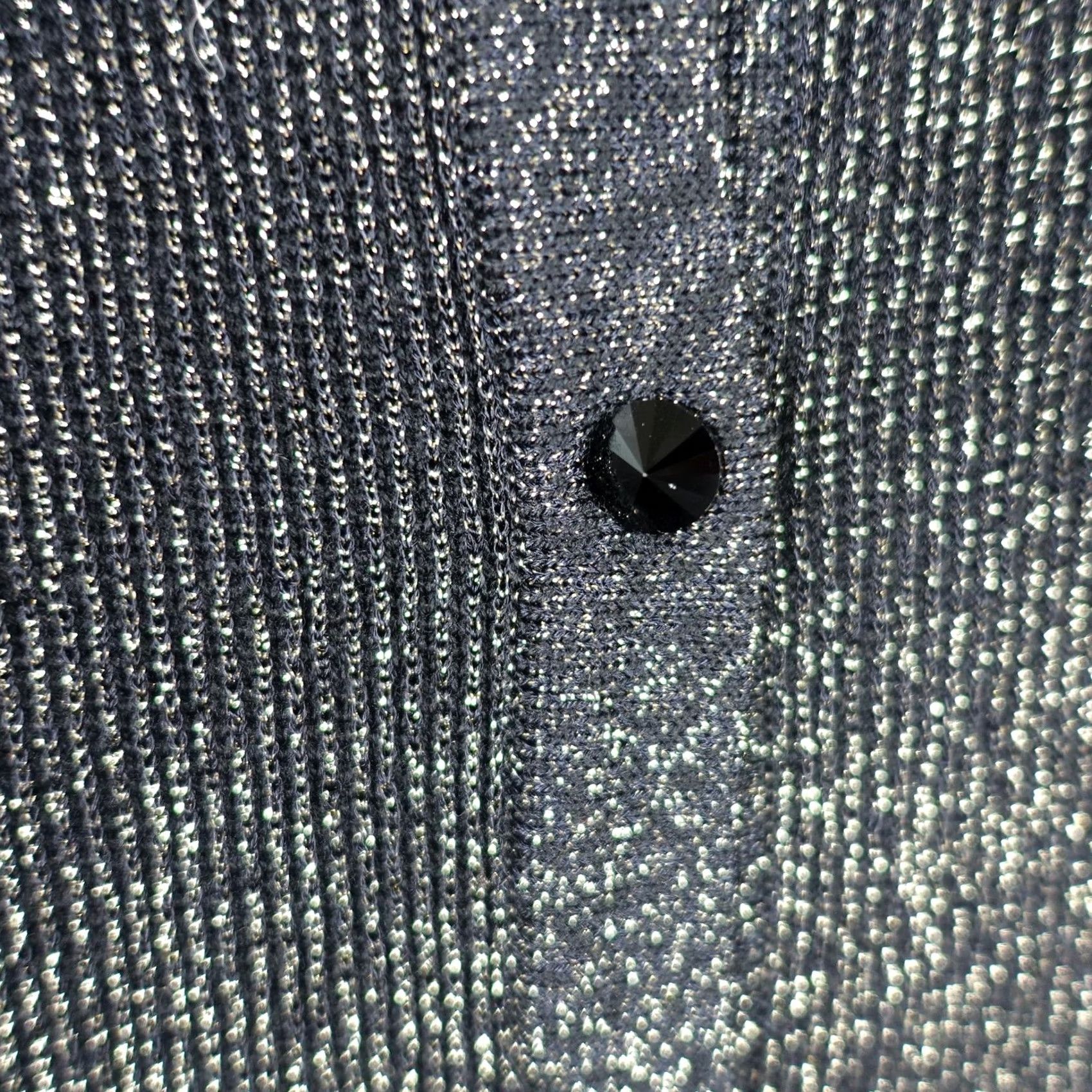 Escada VINTAGE Escada Cardigan Sweater Womens Large Black Gold Metallic Button Front Wool Italy Size L / US 10 / IT 46 - 3 Thumbnail