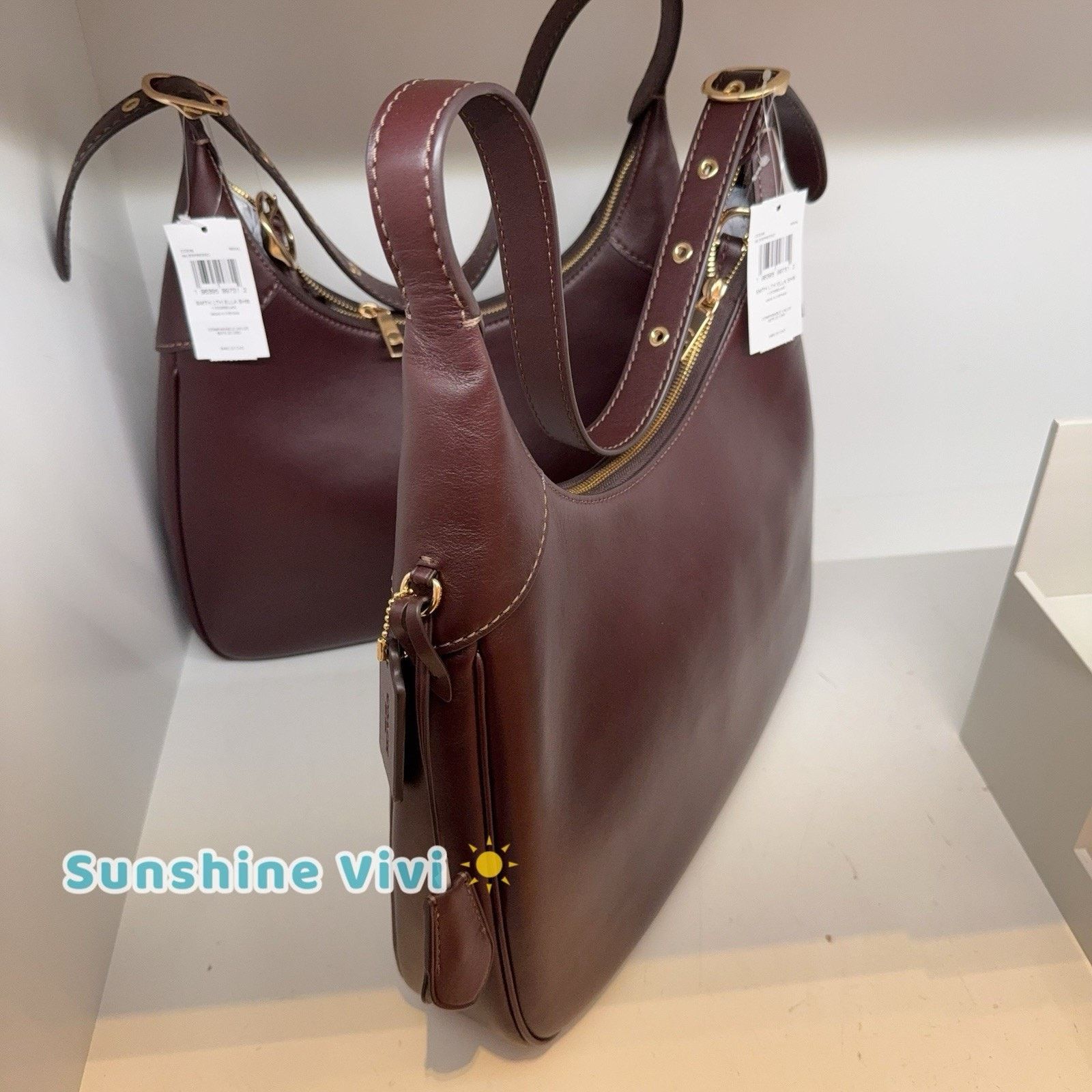 Coach NWT Coach Ella Shoulder Bag Leather CCE48 Espresso Size ONE SIZE - 4 Thumbnail