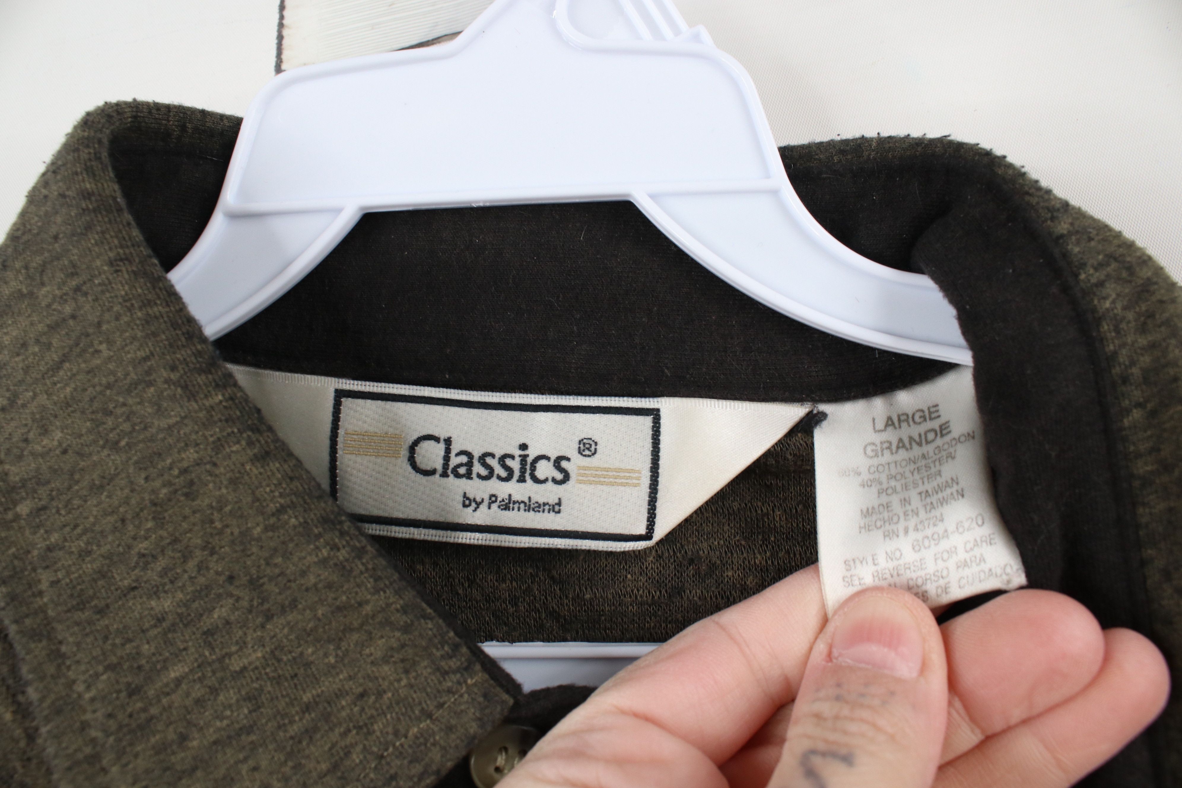 Vintage Vintage 90s Streetwear Textured Collared Pullover Sweatshirt Size US L / EU 52-54 / 3 - 7 Thumbnail