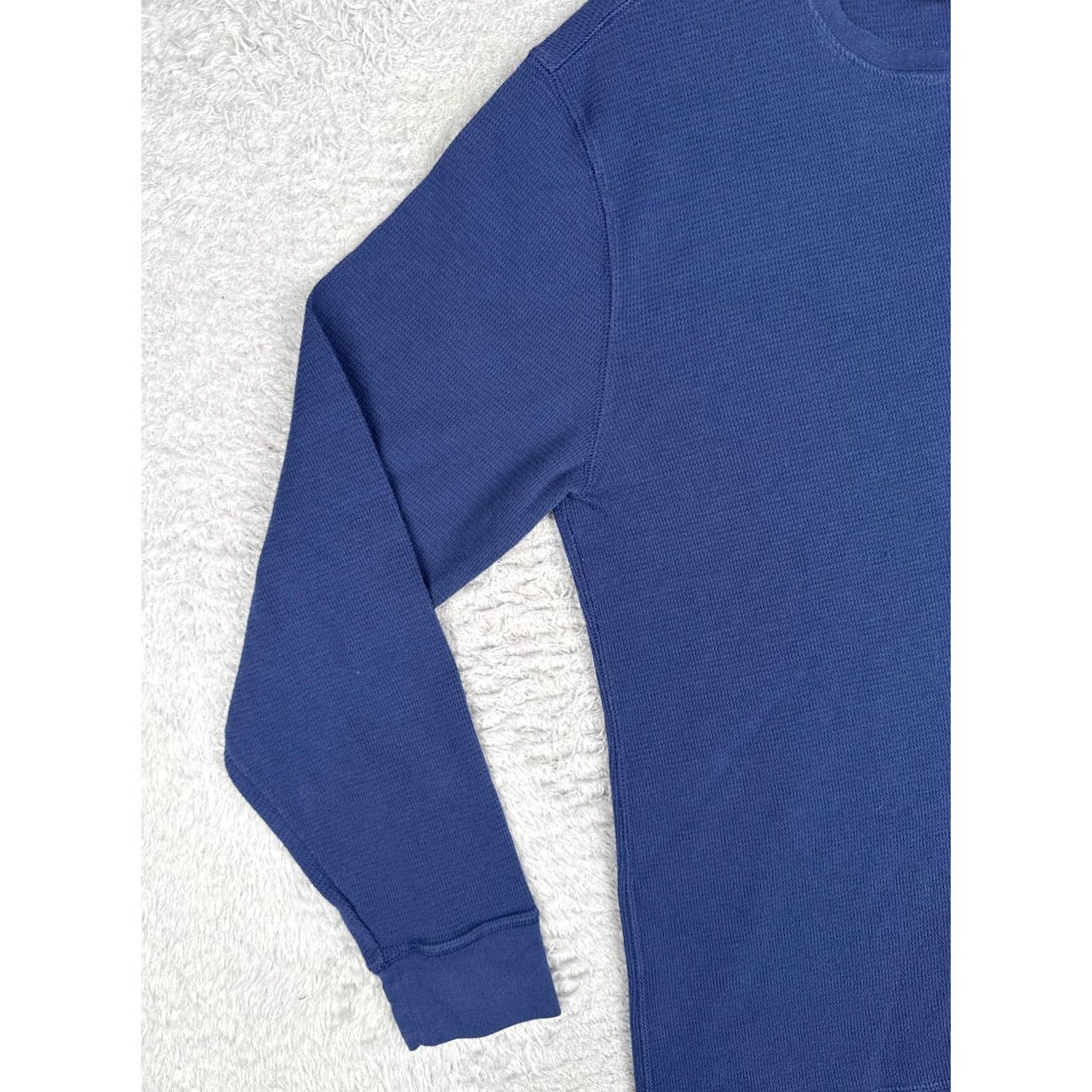 Polo Ralph Lauren Polo Ralph Lauren Shirt Mens L Blue Long Sleeve Thermal Crew Logo Knit Shirt Size US L / EU 52-54 / 3 - 3 Thumbnail