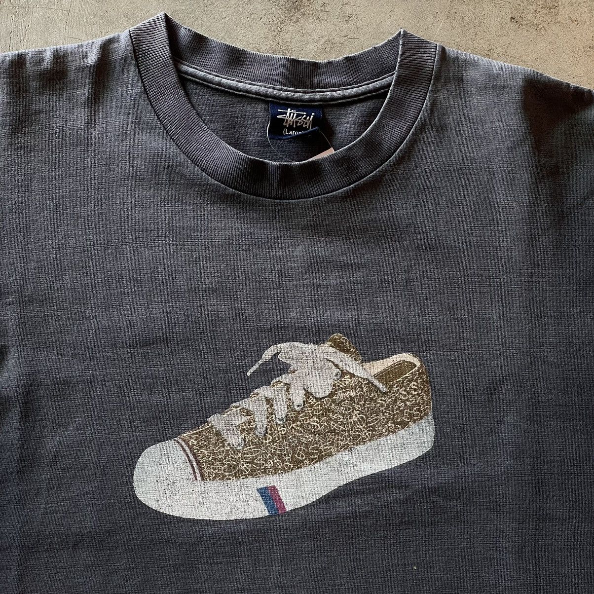 Stussy × Vintage Vintage 90’s Stussy Pro Keds Tee Size US L / EU 52-54 / 3 - 3 Thumbnail