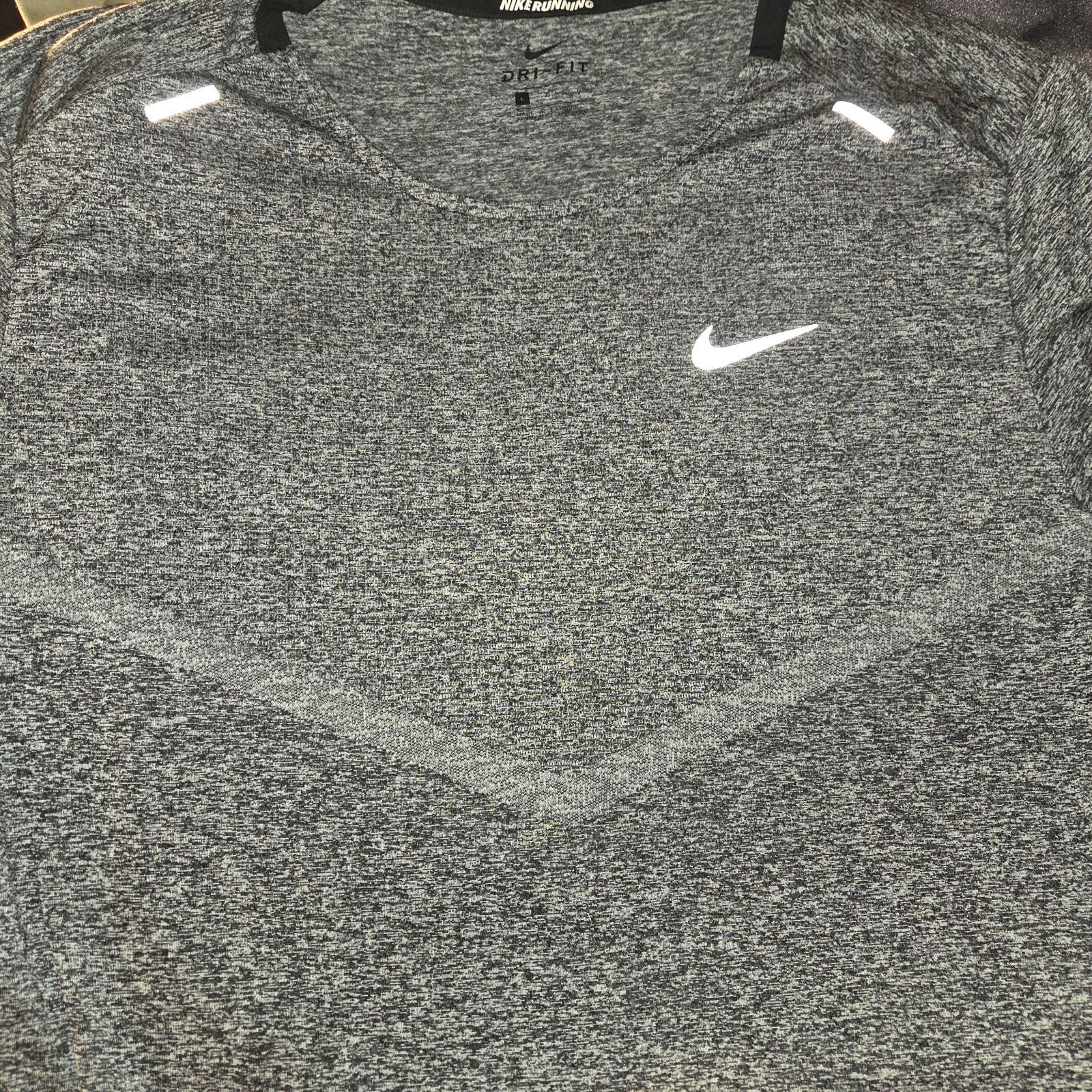 Nike Nike Dri-FIT Running Tee - Men's Large - Grey Heather Size US L / EU 52-54 / 3 - 9 Thumbnail