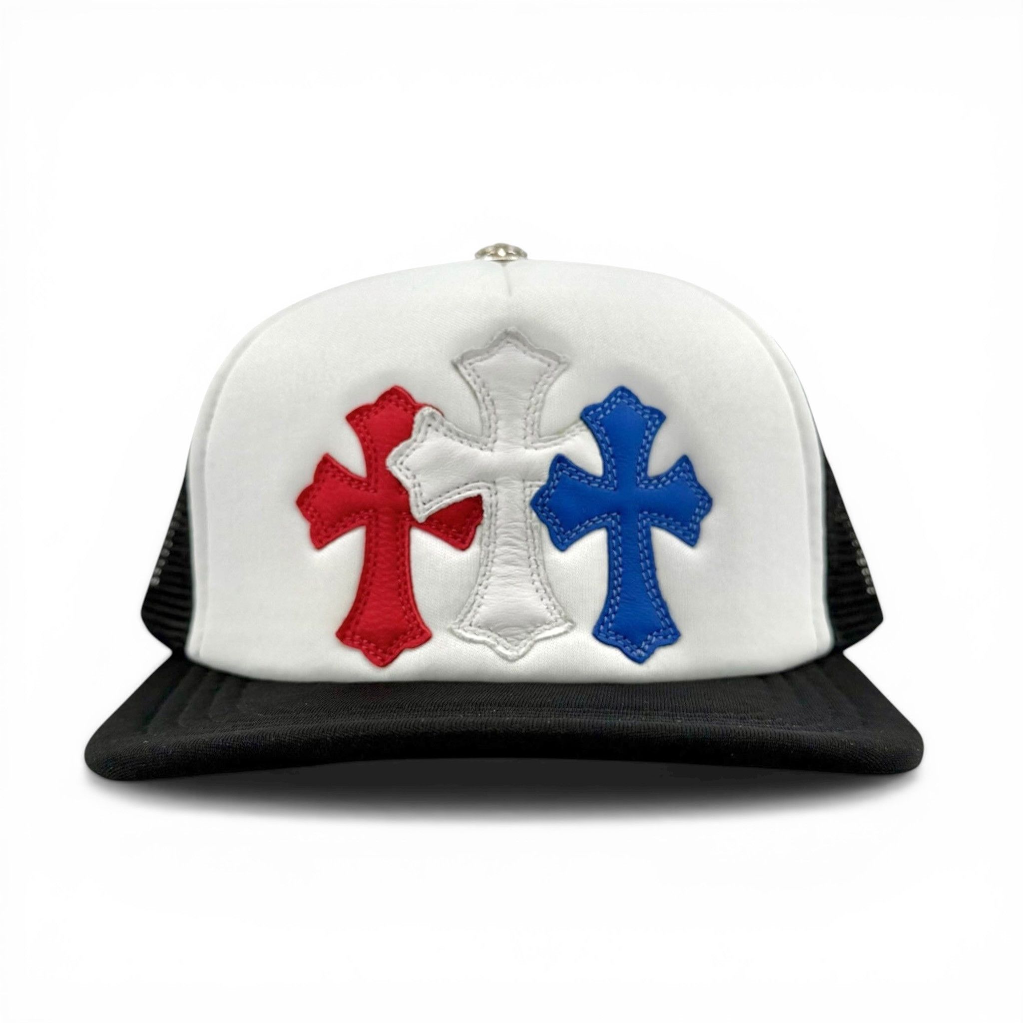 Chrome Hearts Cross Patch Trucker Hat Black White Multi Size ONE SIZE - 1 Thumbnail
