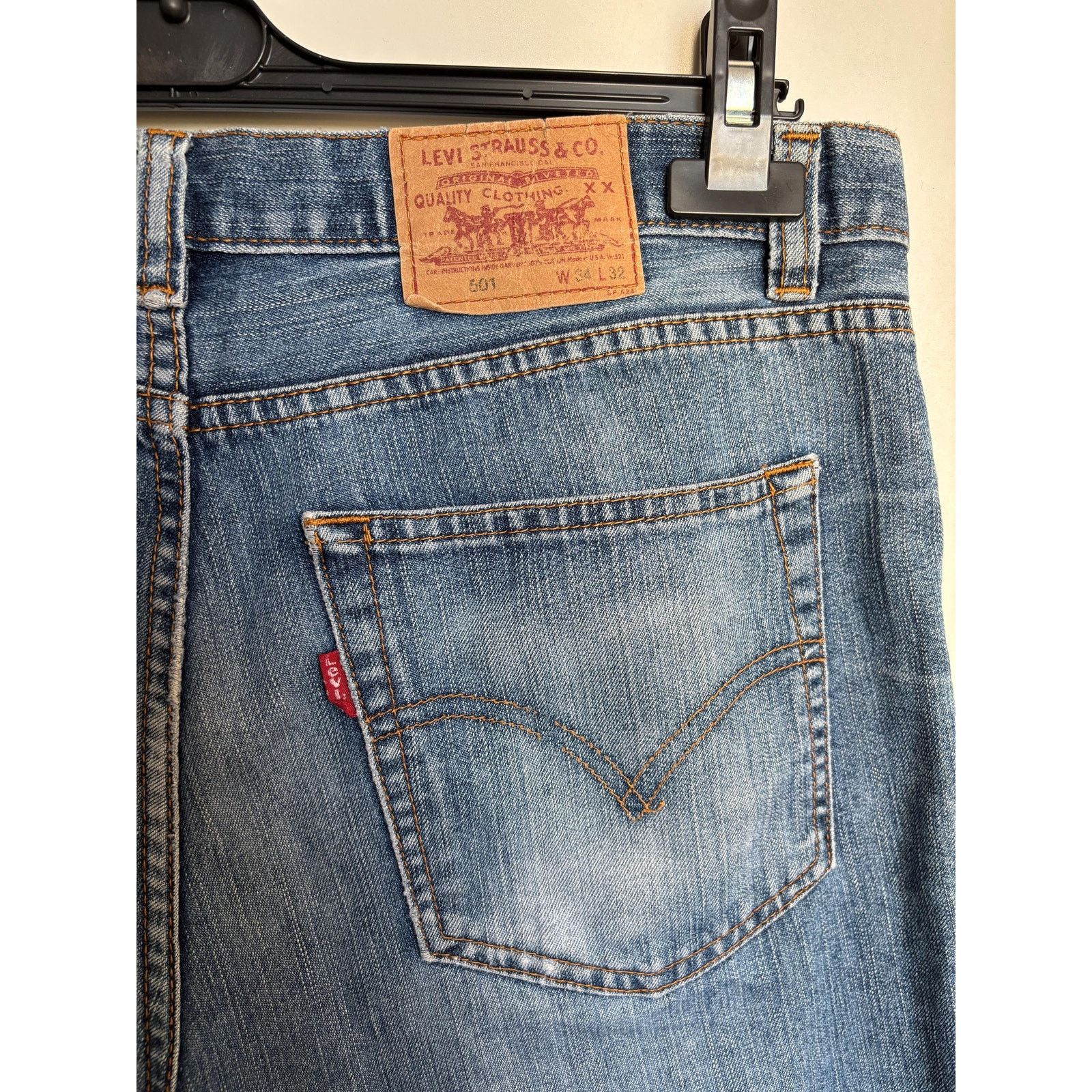 Levi's × Levi's Vintage Clothing × Vintage Levi’s 501 USA 1996 W34 Cut-Off Light Wash Button Fly Shorts Size US 34 / EU 50 - 7 Thumbnail