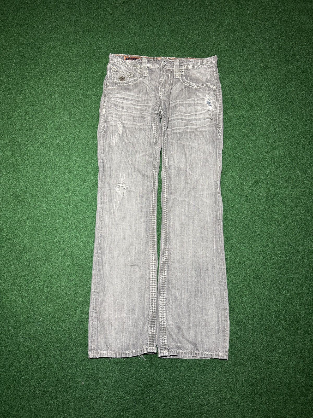 Rock Revival Rock Revival Bootcut Distressed 34x33 Grunge Punk Jeans Size US 34 / EU 50 - 3 Thumbnail