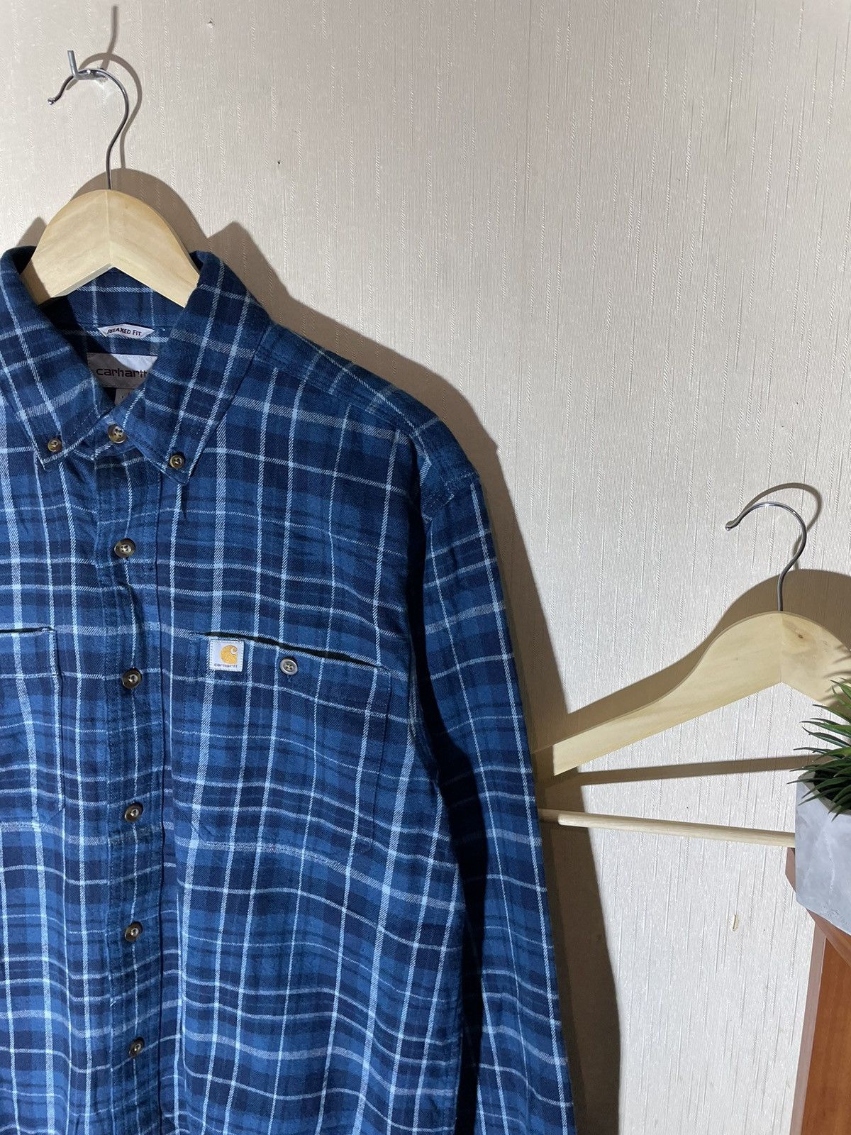 Carhartt Wip × Flannel × Vintage Carhartt vintage y2k streetwear flannel shirt Size US L / EU 52-54 / 3 - 2 Thumbnail