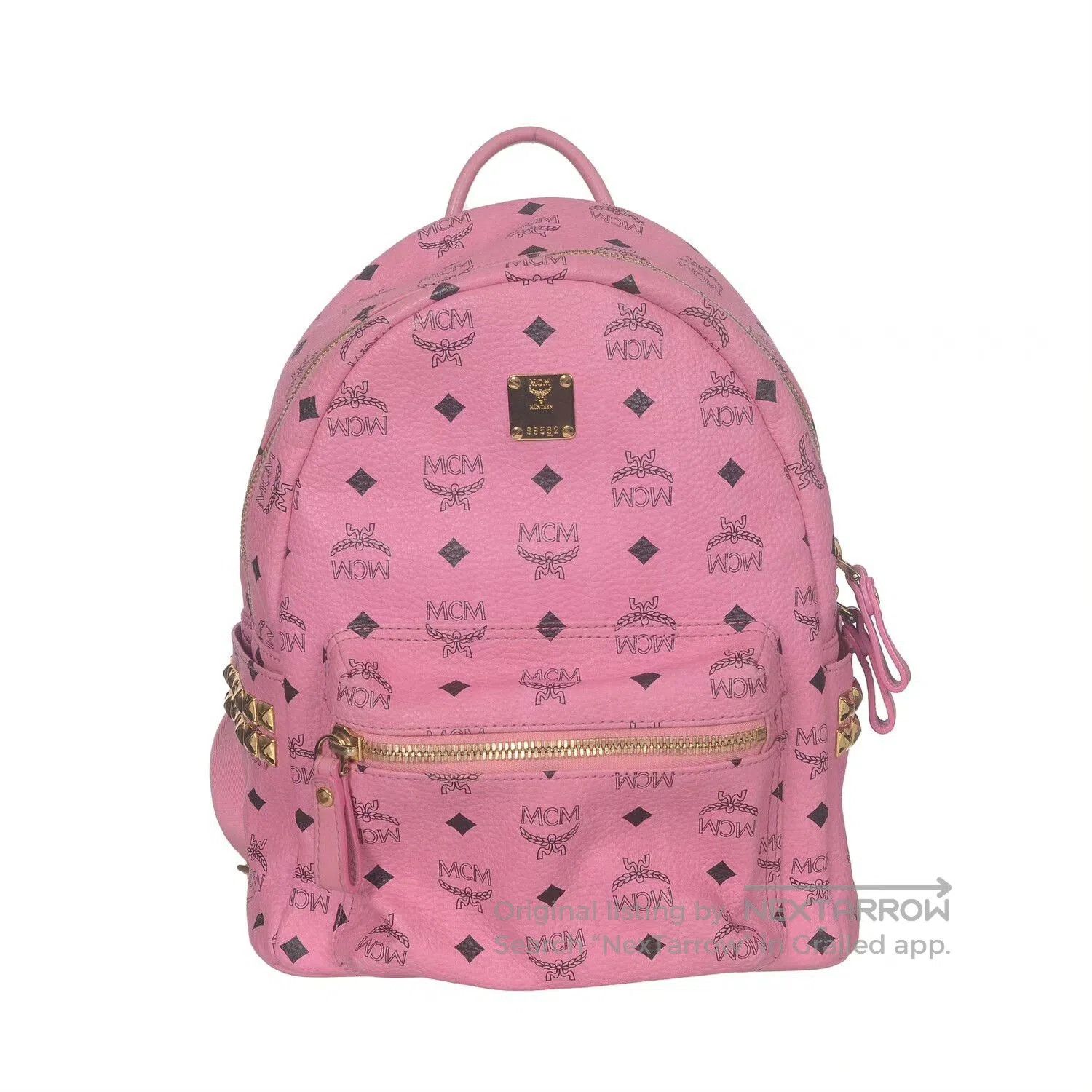 MCM MCM Pink Small Backpack Classic Rivet. Size ONE SIZE - 1 Thumbnail