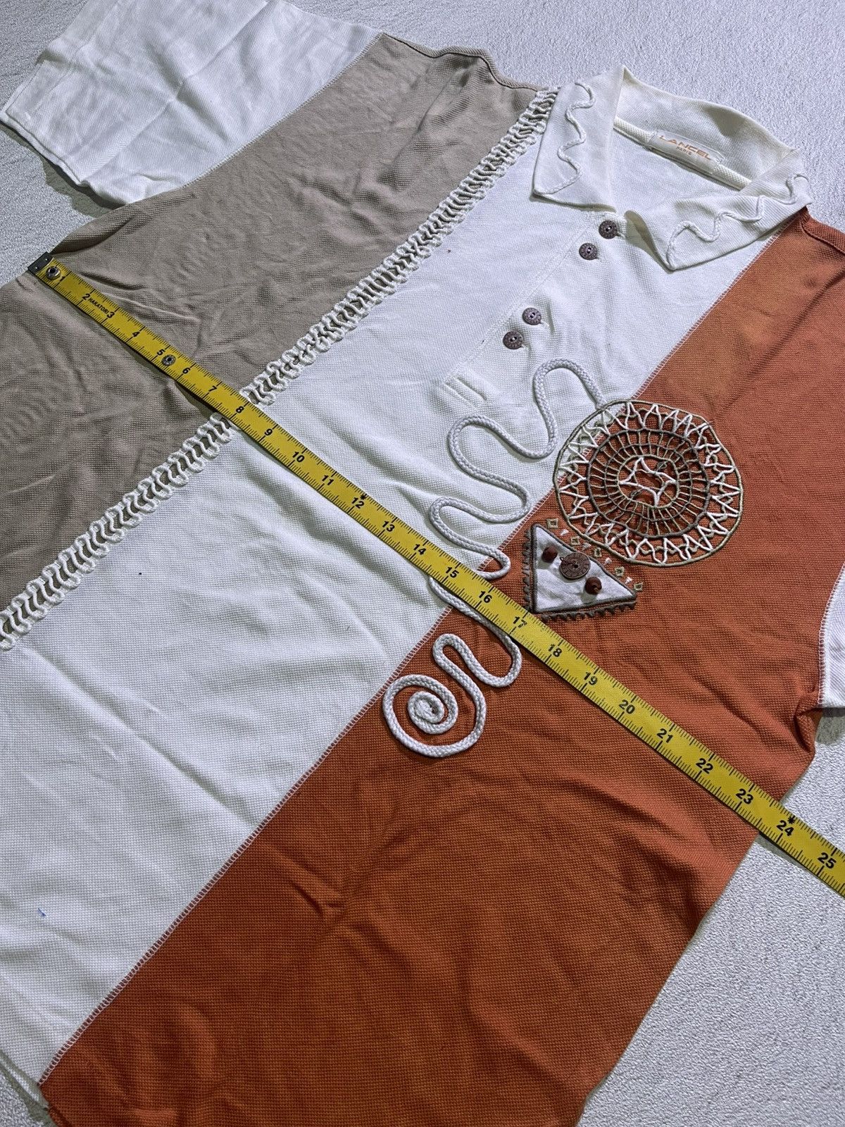 Japanese Brand Y2K LANCEL short sleeve tshirt 3 color motif Size US XL / EU 56 / 4 - 10 Thumbnail