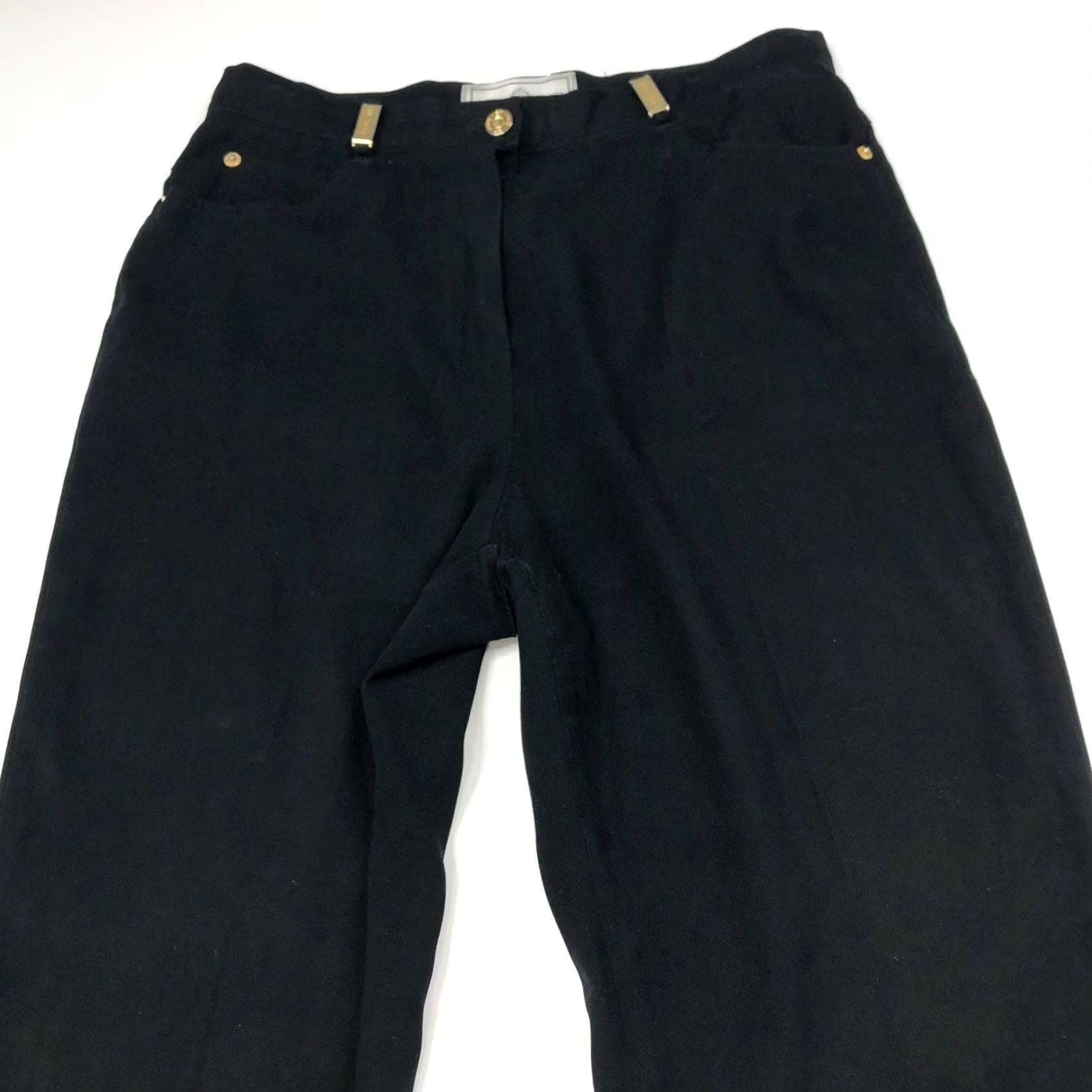 FELT St. John Sport Pants Women's 8 High Rise Flat Front Pockets Black 30W 28L Inseam 28in Regular Rise Vintage: No Size 30" / US 8 / IT 44 - 4 Thumbnail