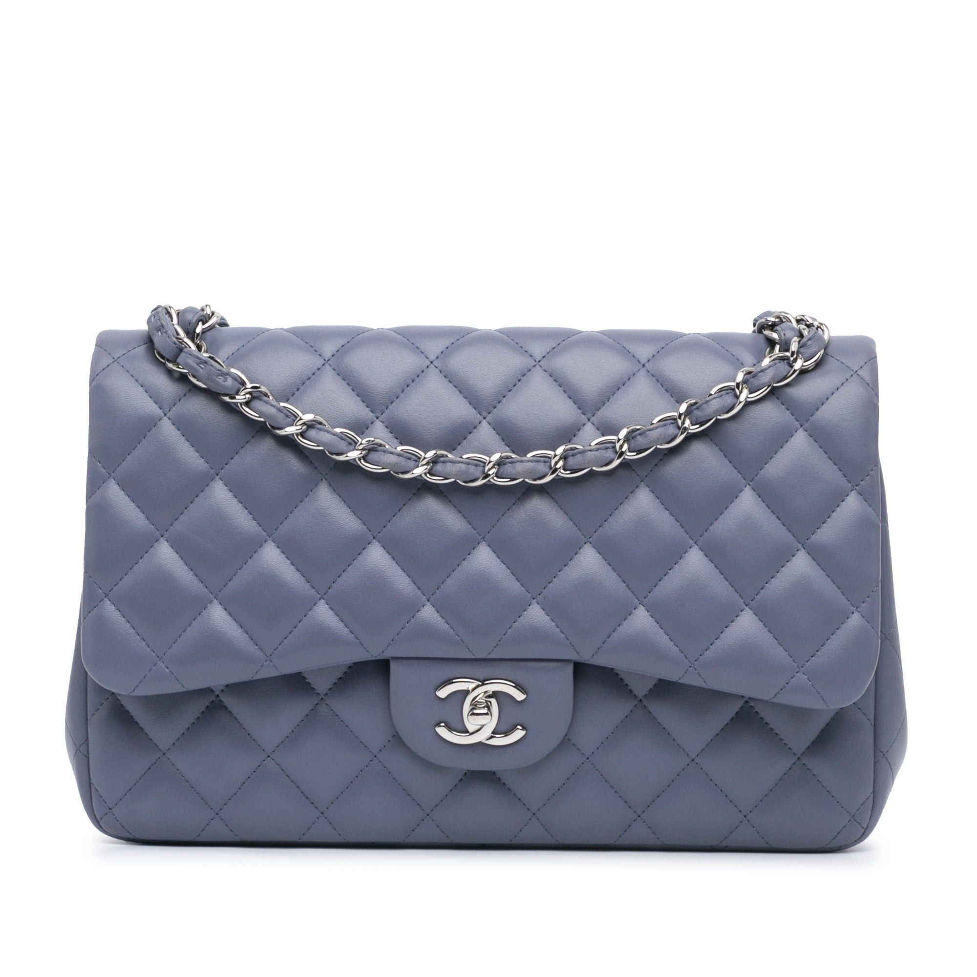 Chanel Jumbo Classic Lambskin Double Flap Purple