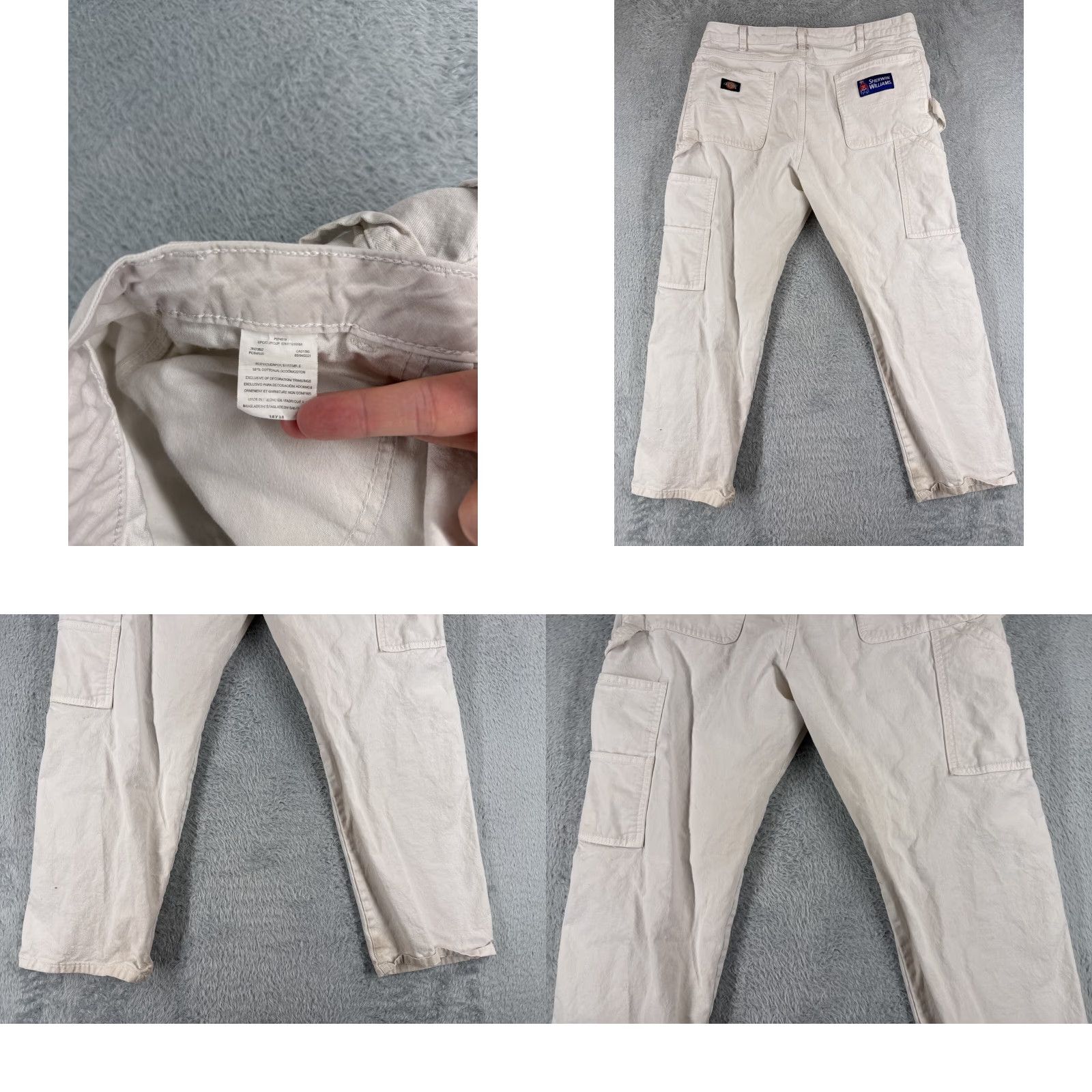 Dickies Dickies Carpenter Pants White 38 Adult Men Denim Workwear 5-Pocket Regular Straight Cotton Pants Mens 36x27 Thread: Paint, Logo, Vintage: No Size US 38 / EU 54 - 9 Thumbnail