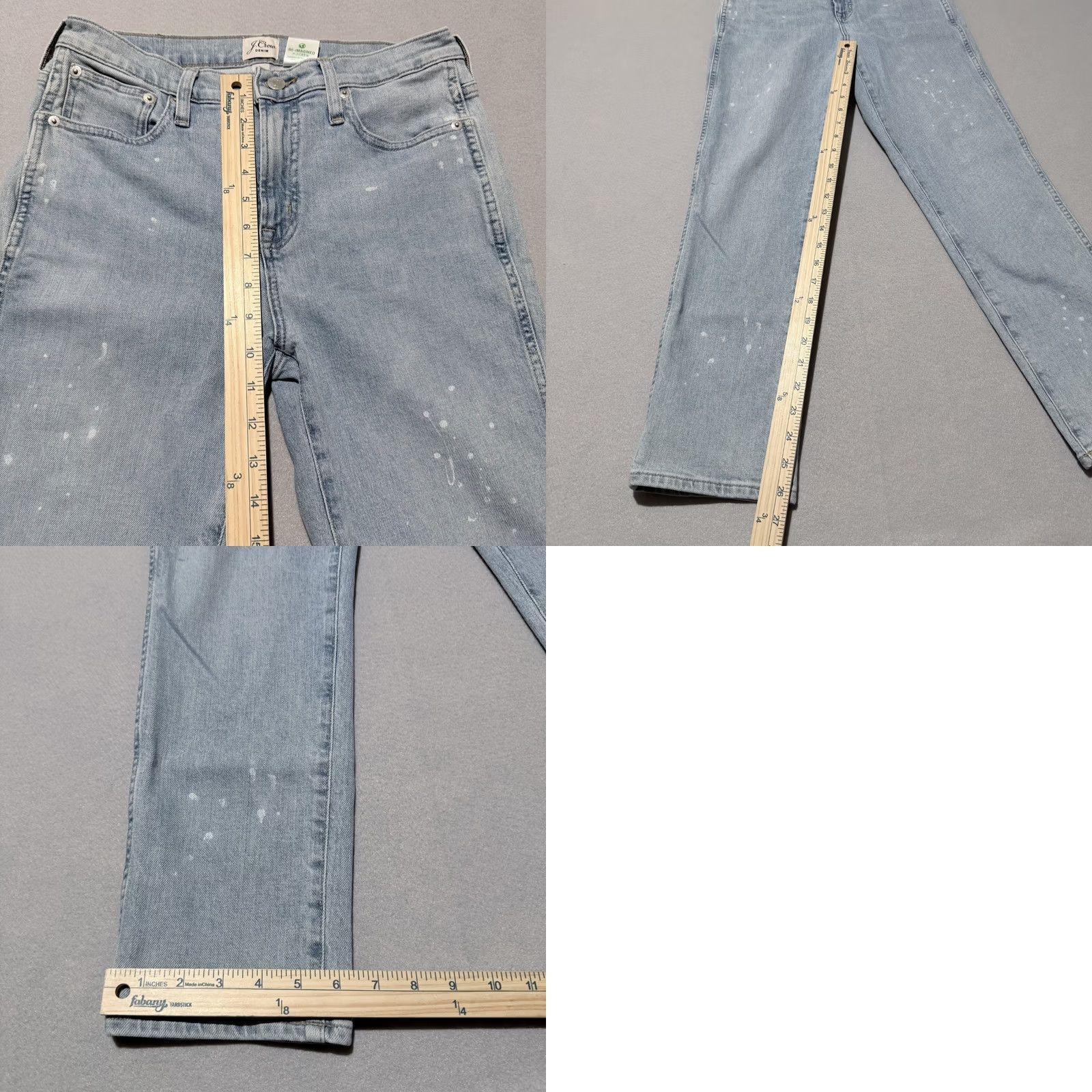 J.Crew J.Crew Jeans Women's Blue Paint Splatter Straight-Leg - 29 Size 29" - 9 Thumbnail