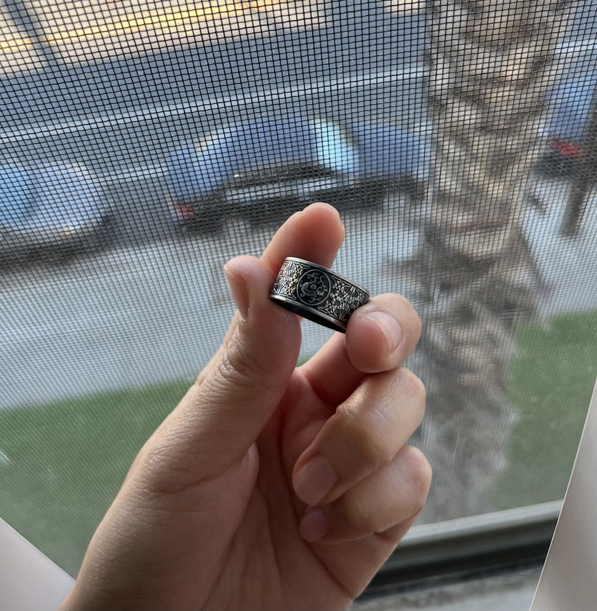 Other engraved titanium alloy ring Size ONE SIZE - 1 Thumbnail