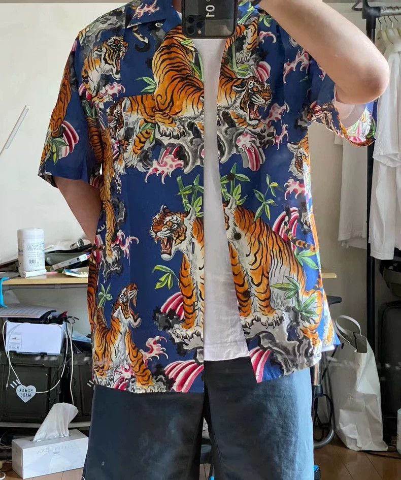 Wacko Maria wacko maria Tiger shirt short sleeves Size US XL / EU 56 / 4 - 1 Thumbnail