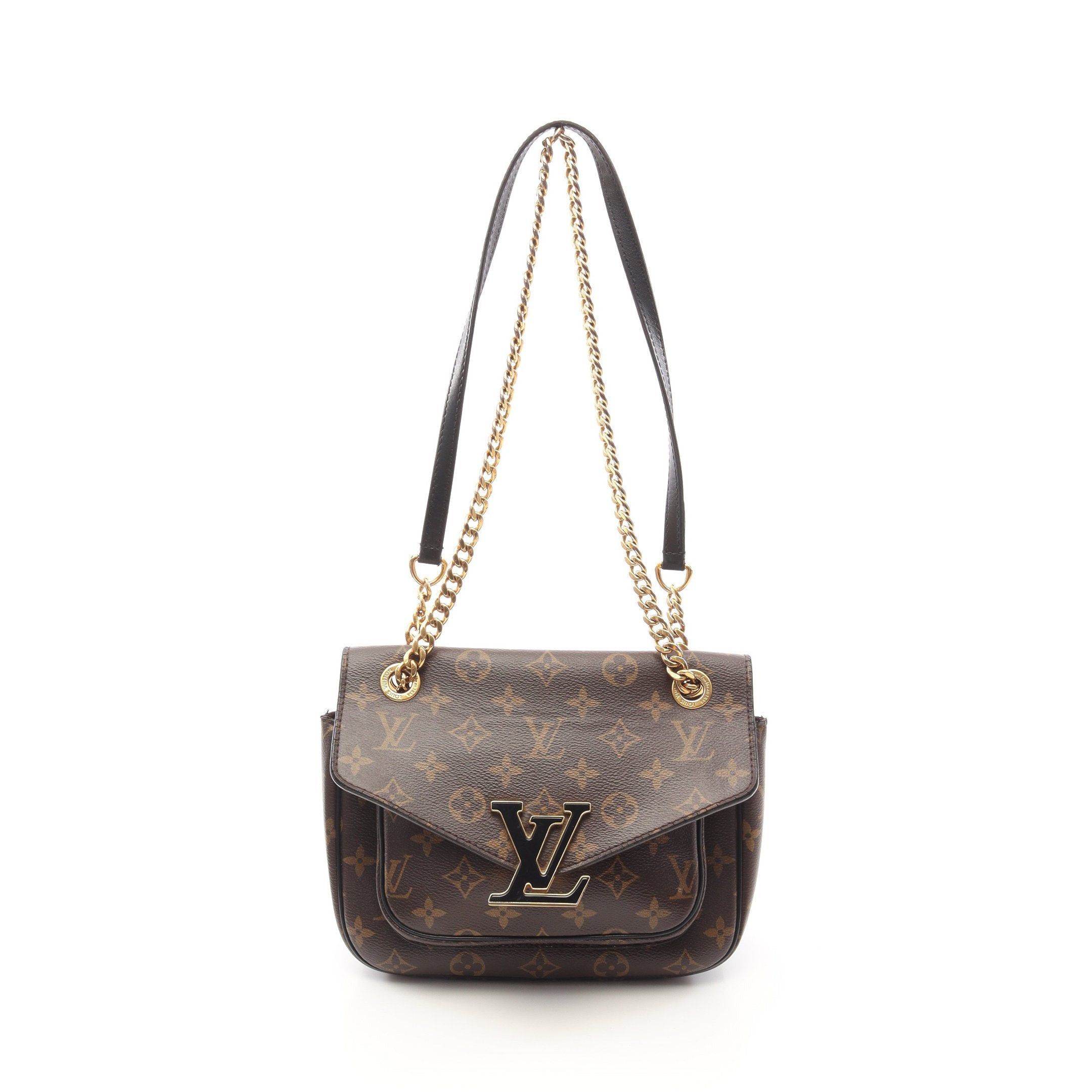 Louis Vuitton Louis Vuitton Passy Monogram Chain Shoulder Bag Leather Brown Black Size ONE SIZE - 1 Thumbnail