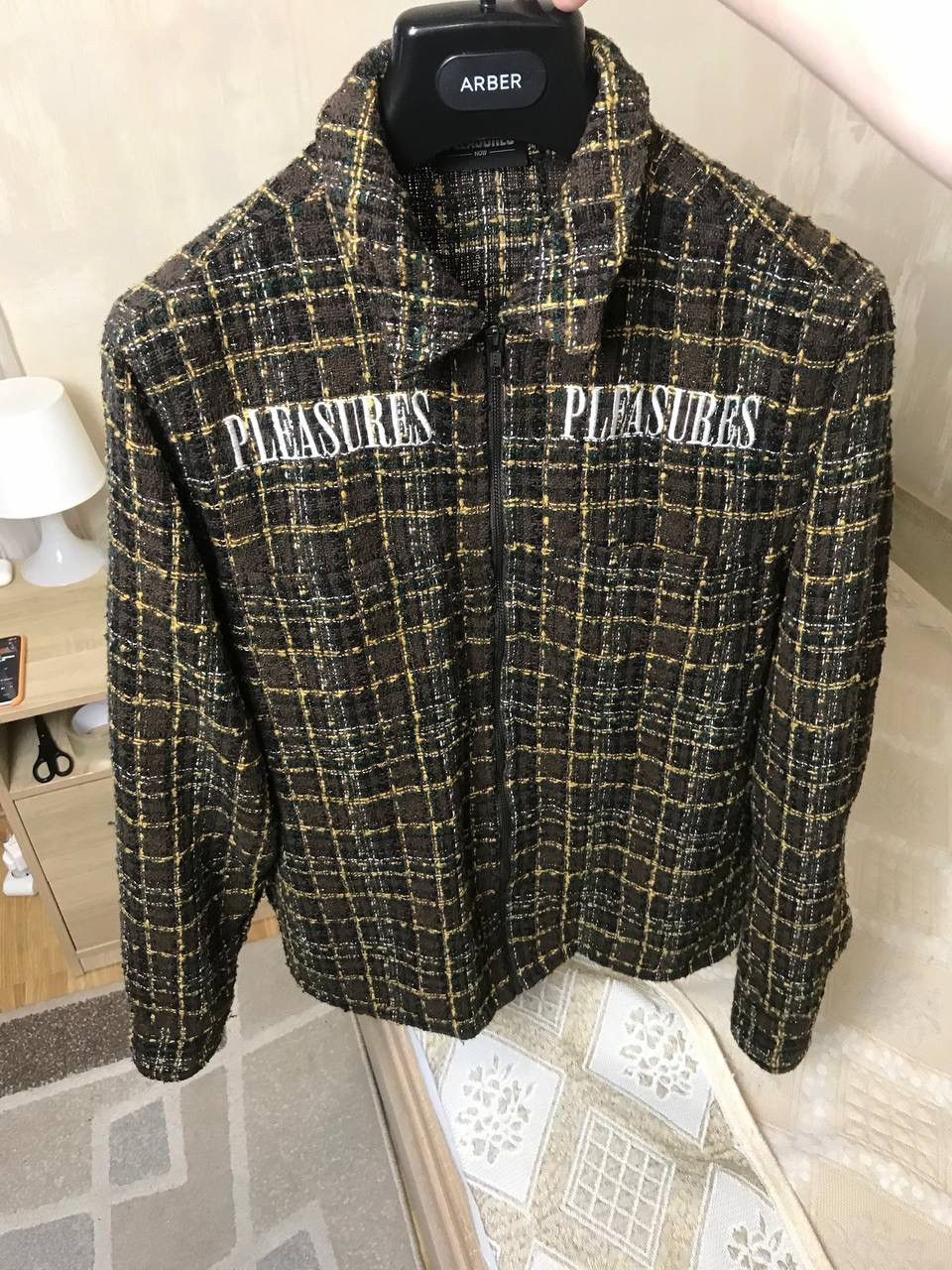 Pleasures 🔥 Pleasures Voices Overshirt Jacket Brown Logo Size US M / EU 48-50 / 2 - 6 Thumbnail