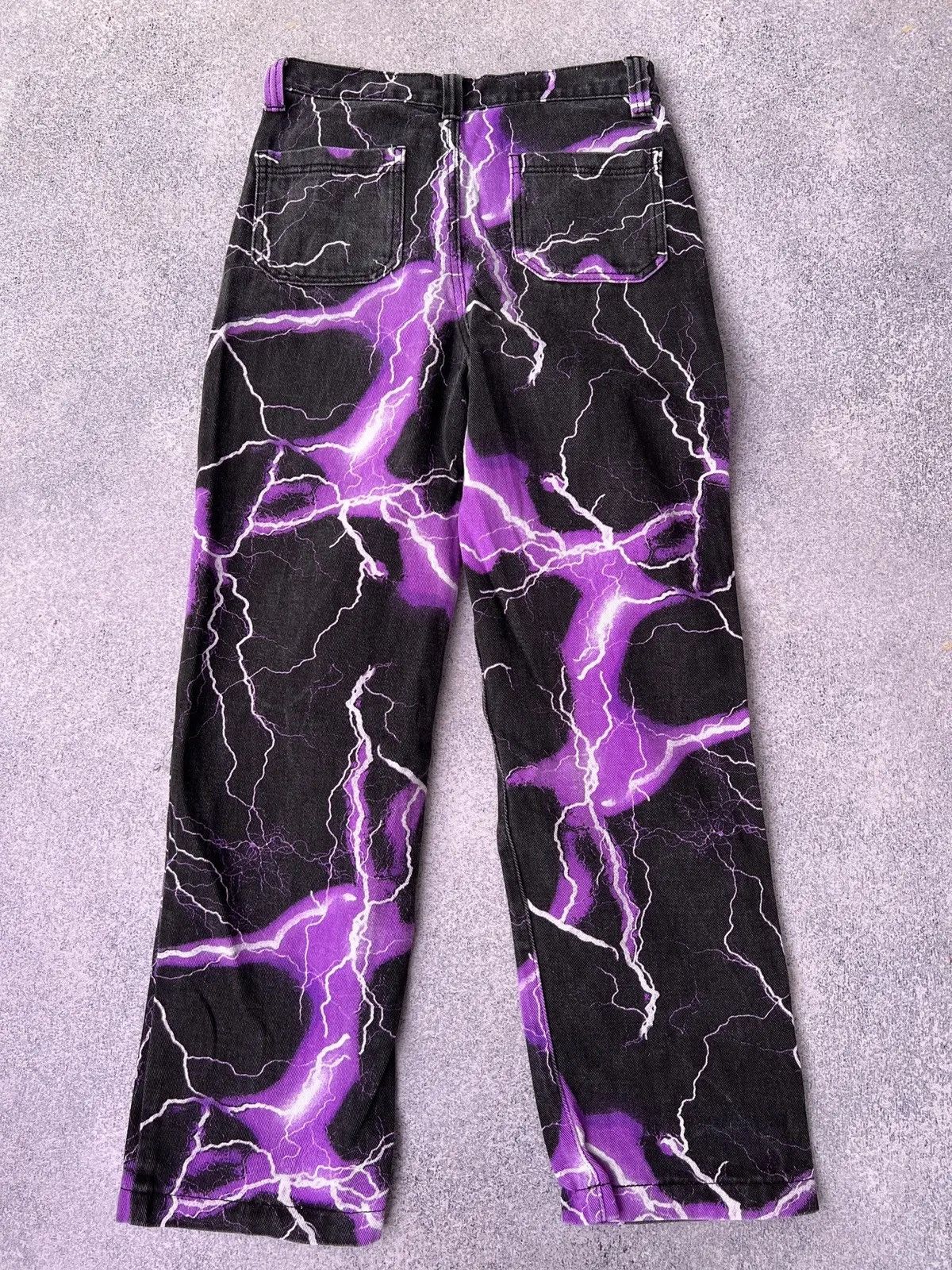 Jaded London × Vintage Vintage Jaded London women’s Purple Lightning Skate jeans Size 28" / US 6 / IT 42 - 9 Thumbnail