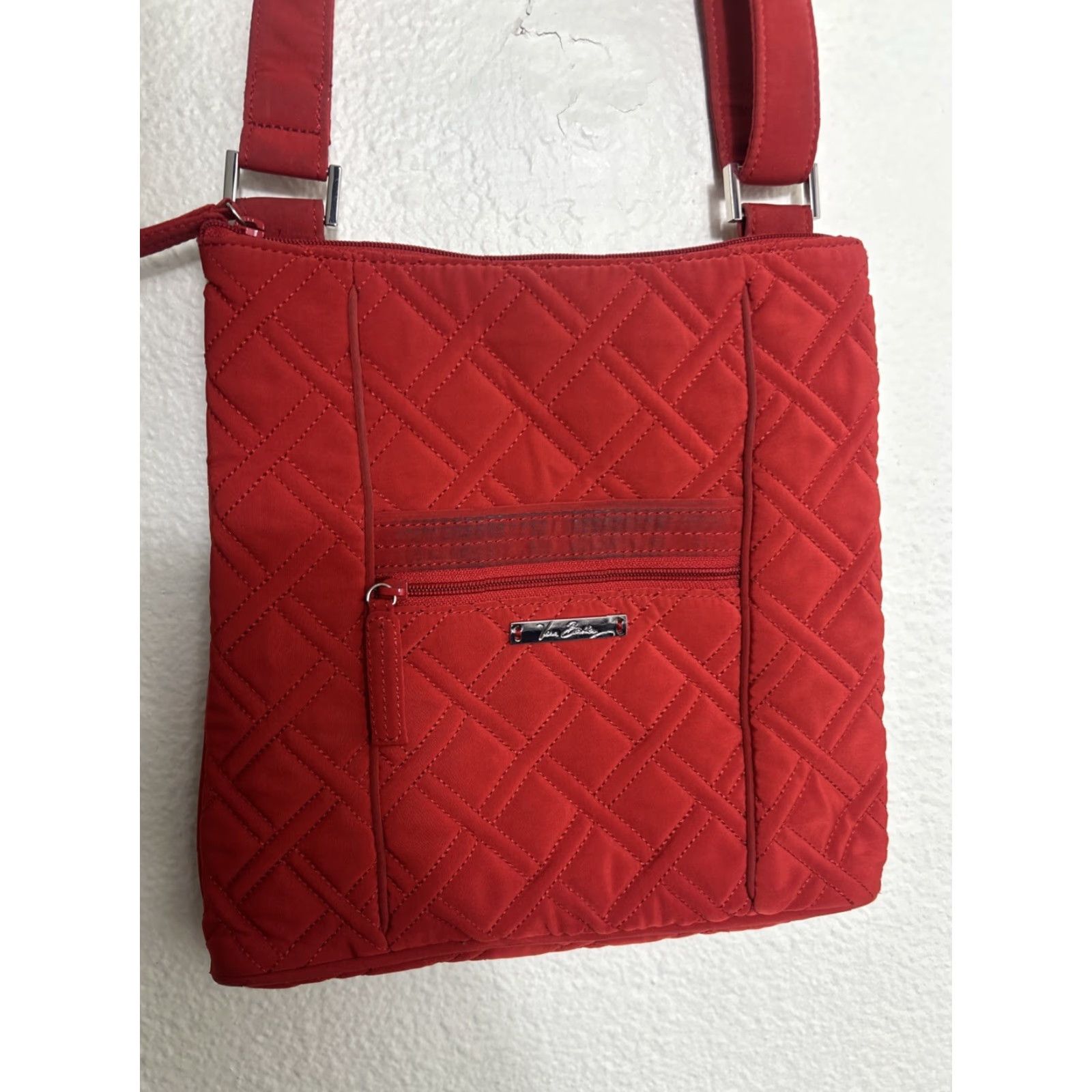 Vera Bradley Vera Bradley Crossbody Bag Medium Hipster Microfiber Red Womens Retired Pattern 10x11 Size ONE SIZE - 2 Thumbnail