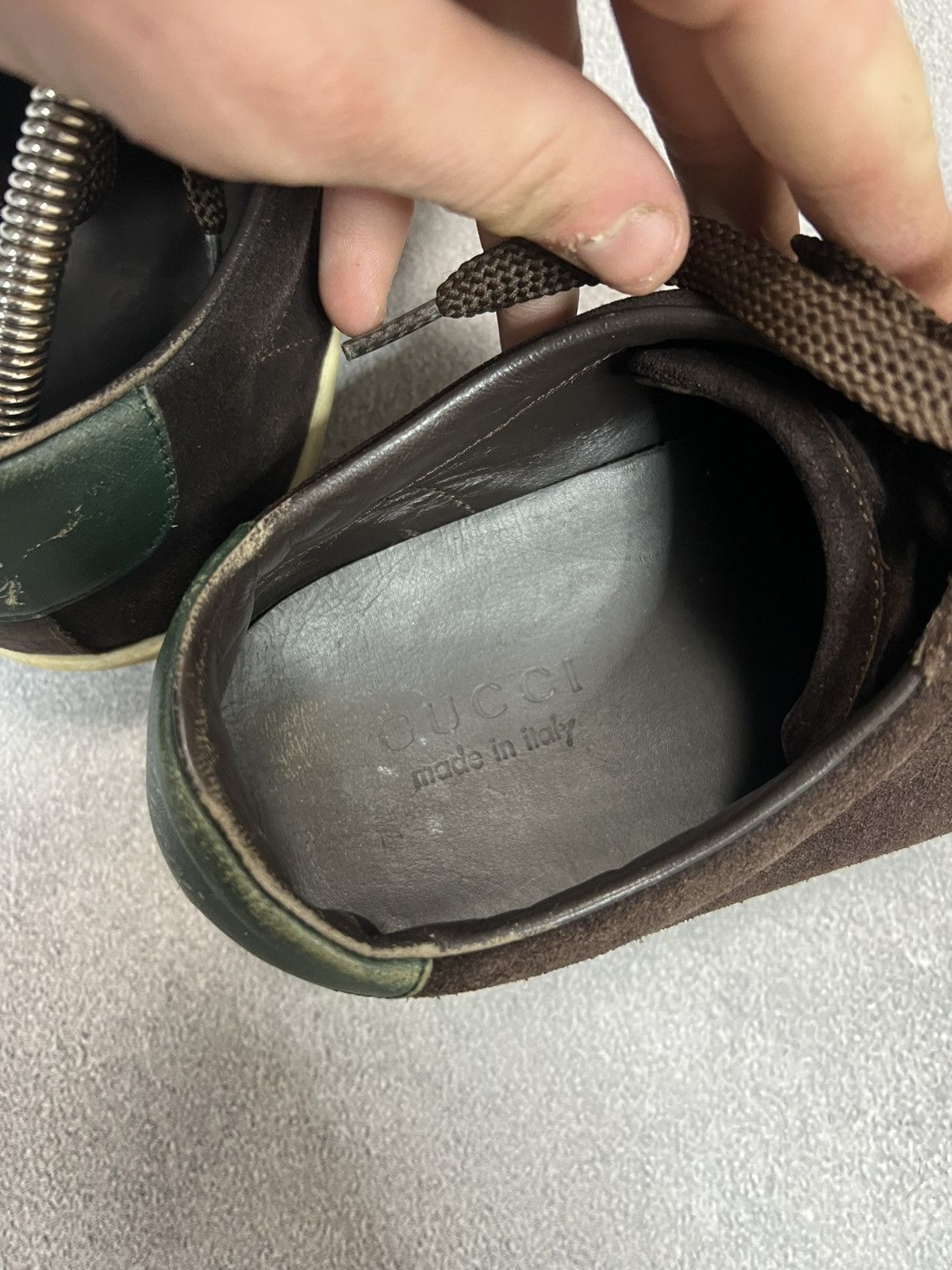 Gucci Men’s Gucci Leather GG Monogram Sneakers ! luxury hype rare Size US 9 / EU 42 - 8 Thumbnail