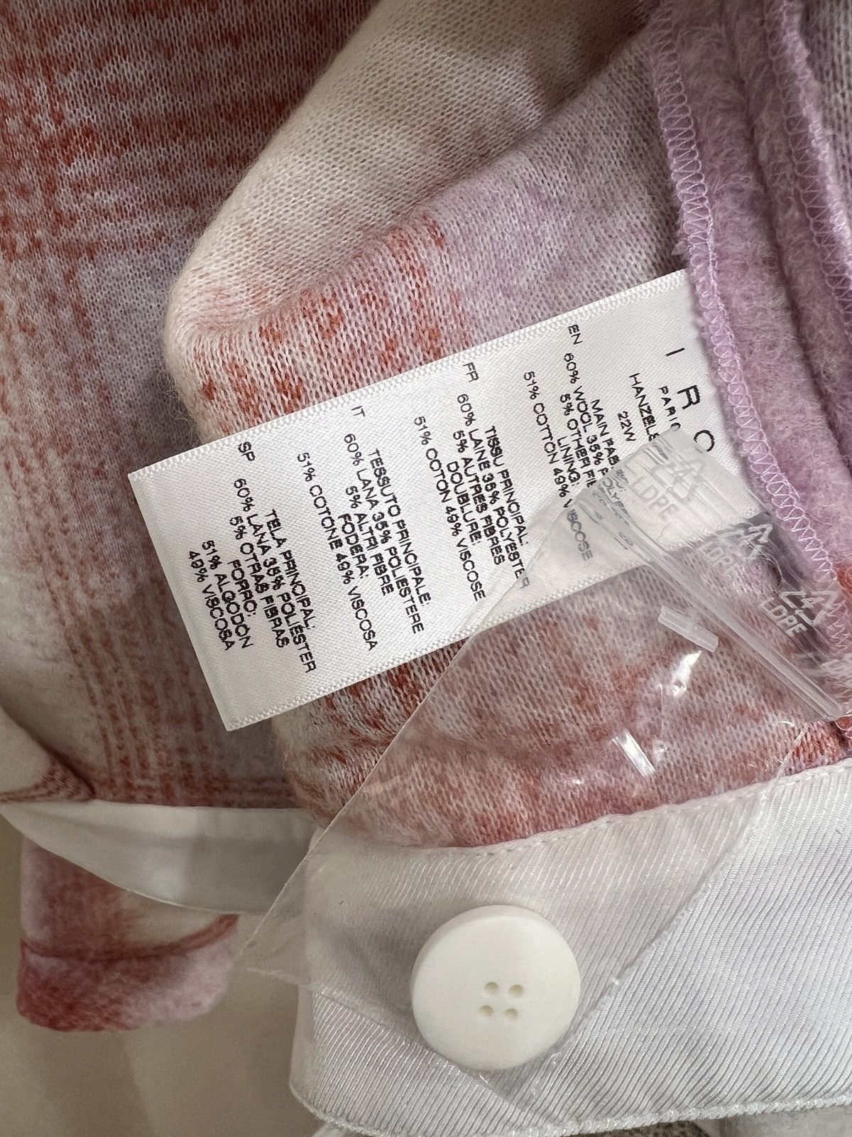 Iro IRO paris wool and cotton pink and cream plaid jacket size 8 Size M / US 6-8 / IT 42-44 - 7 Thumbnail