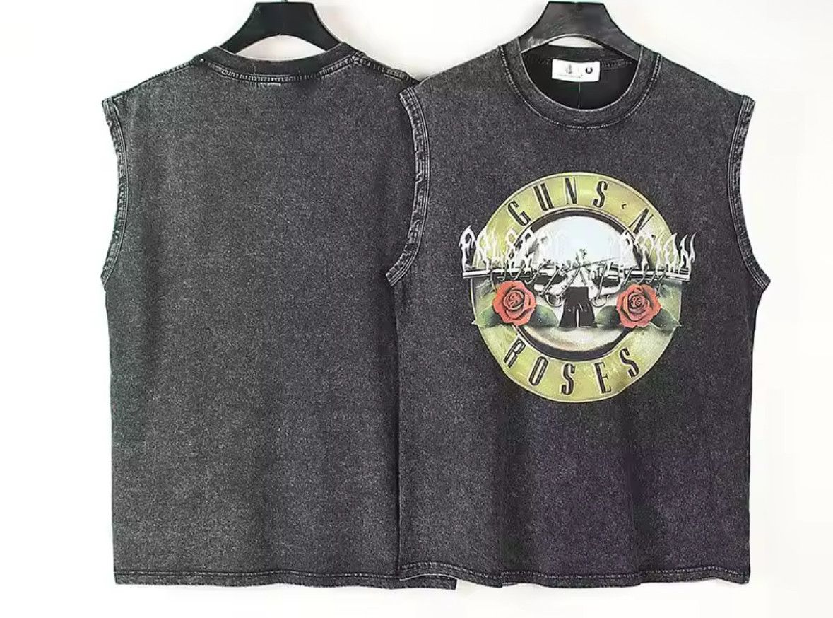 Japanese Brand Vintage Punk Rock Band Guns Roses Washed Tank Top T-Shirt Size US XXL / EU 58 / 5 - 1 Thumbnail