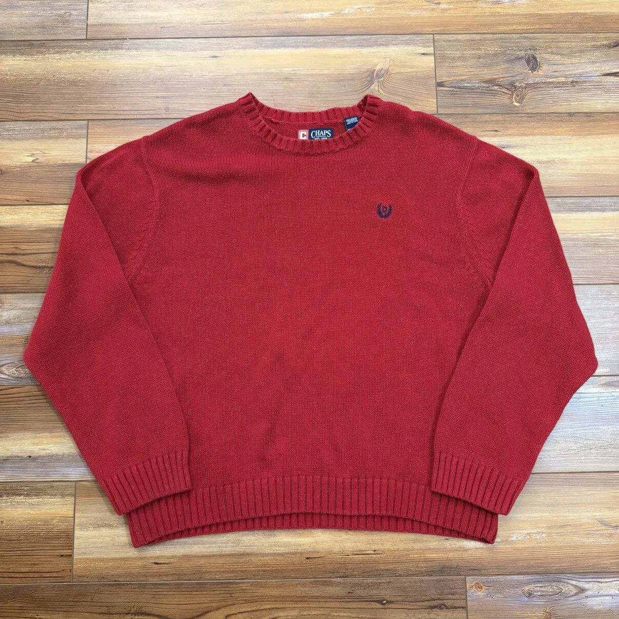 Polo Ralph Lauren Vintage Red Polo Ralph Lauren Chaps Knit Sweater Size US XL / EU 56 / 4 - 1 Thumbnail