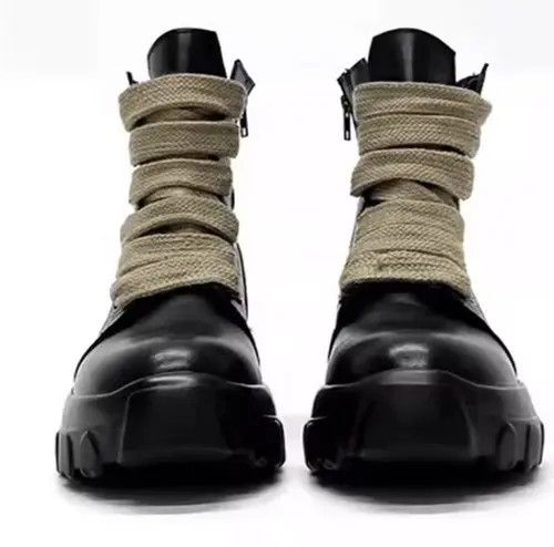 Japanese Brand Charcoal Platform Casual faux leather boots gothic punk Size US 6 / EU 39 - 6 Thumbnail