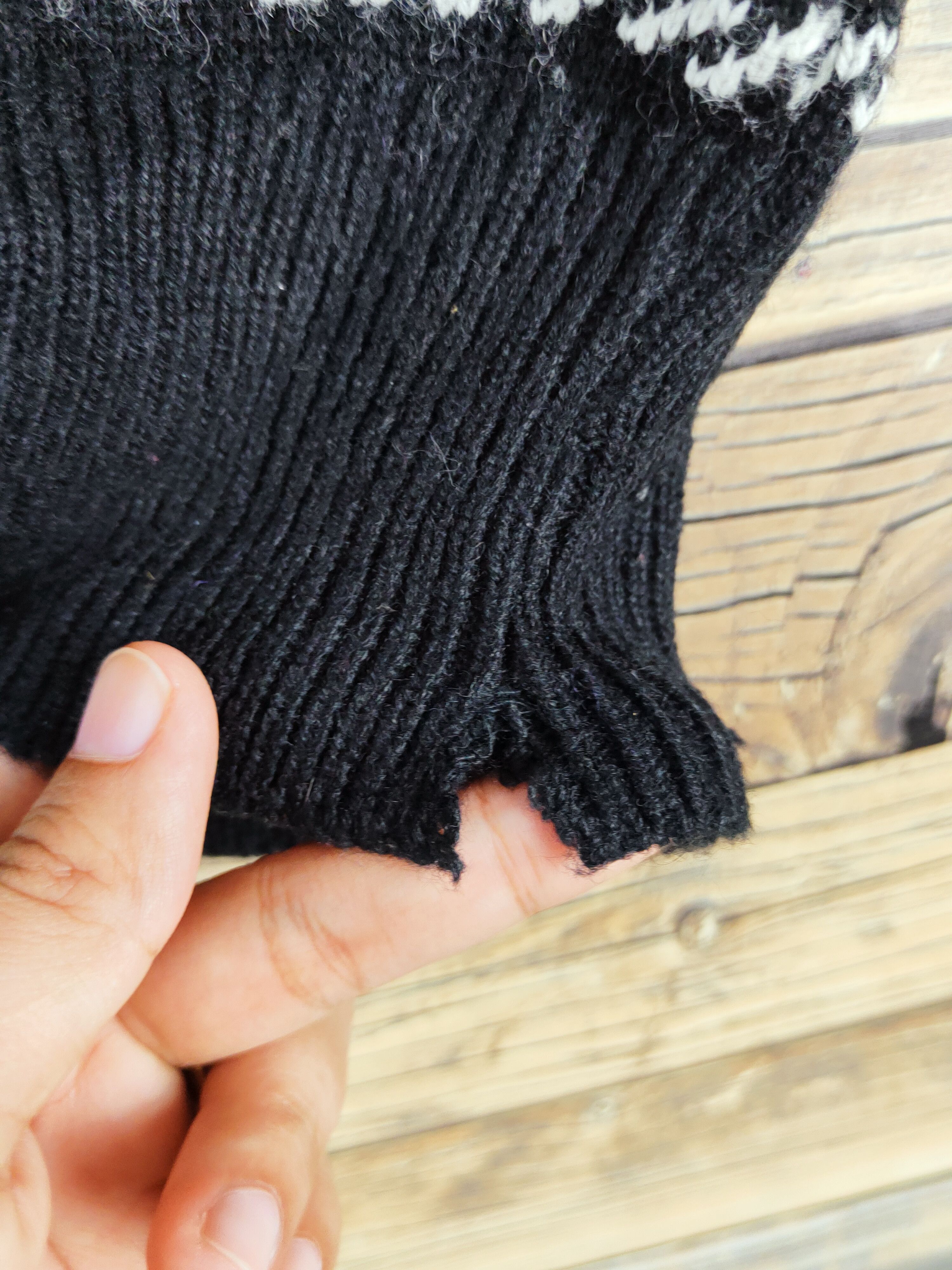 Homespun Knitwear × Japanese Brand × Vintage Japanese Brand Black white Knitwear Cardigan #W1149 Size M / US 6-8 / IT 42-44 - 6 Thumbnail