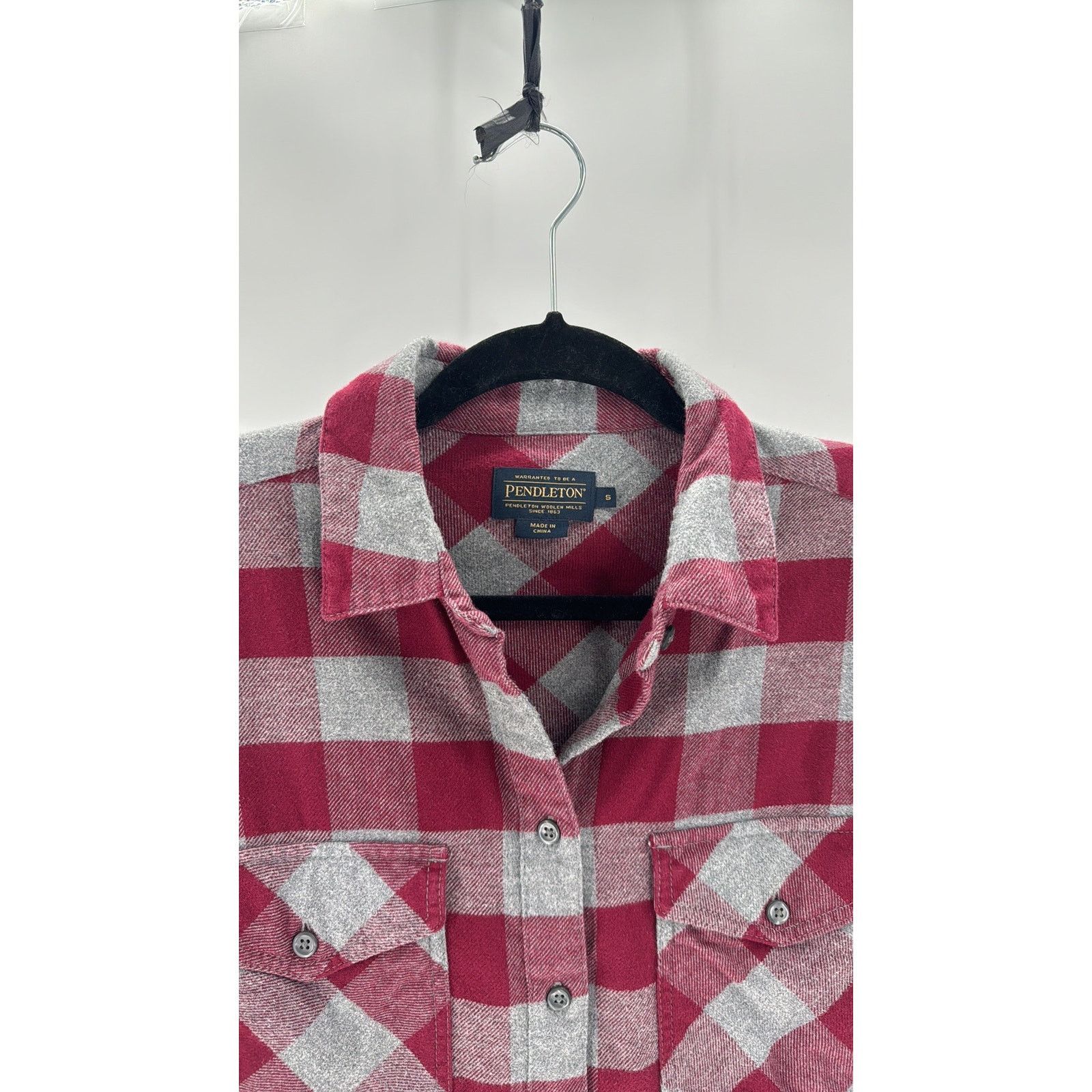 Pendleton Pendleton red gray plaid flannel 100% cotton button down Size US S / EU 44-46 / 1 - 4 Thumbnail