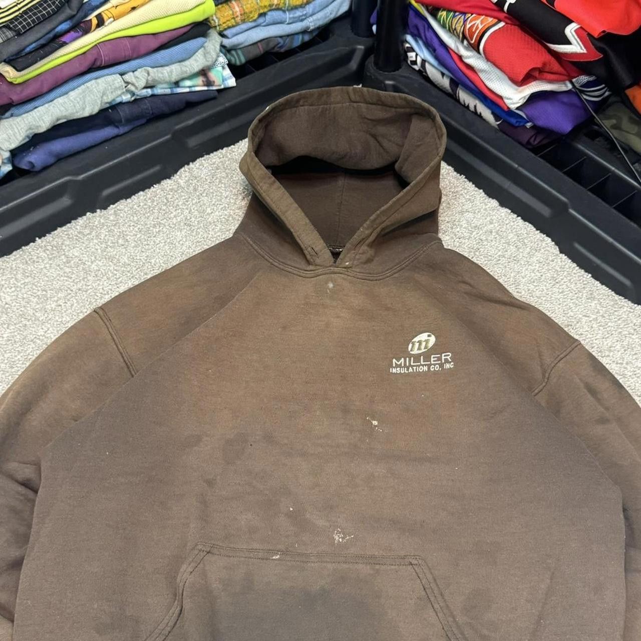 Japanese Brand × Vintage VTG 90s Faded Russell Athletic Style Brown Hoodie Size US L / EU 52-54 / 3 - 2 Thumbnail