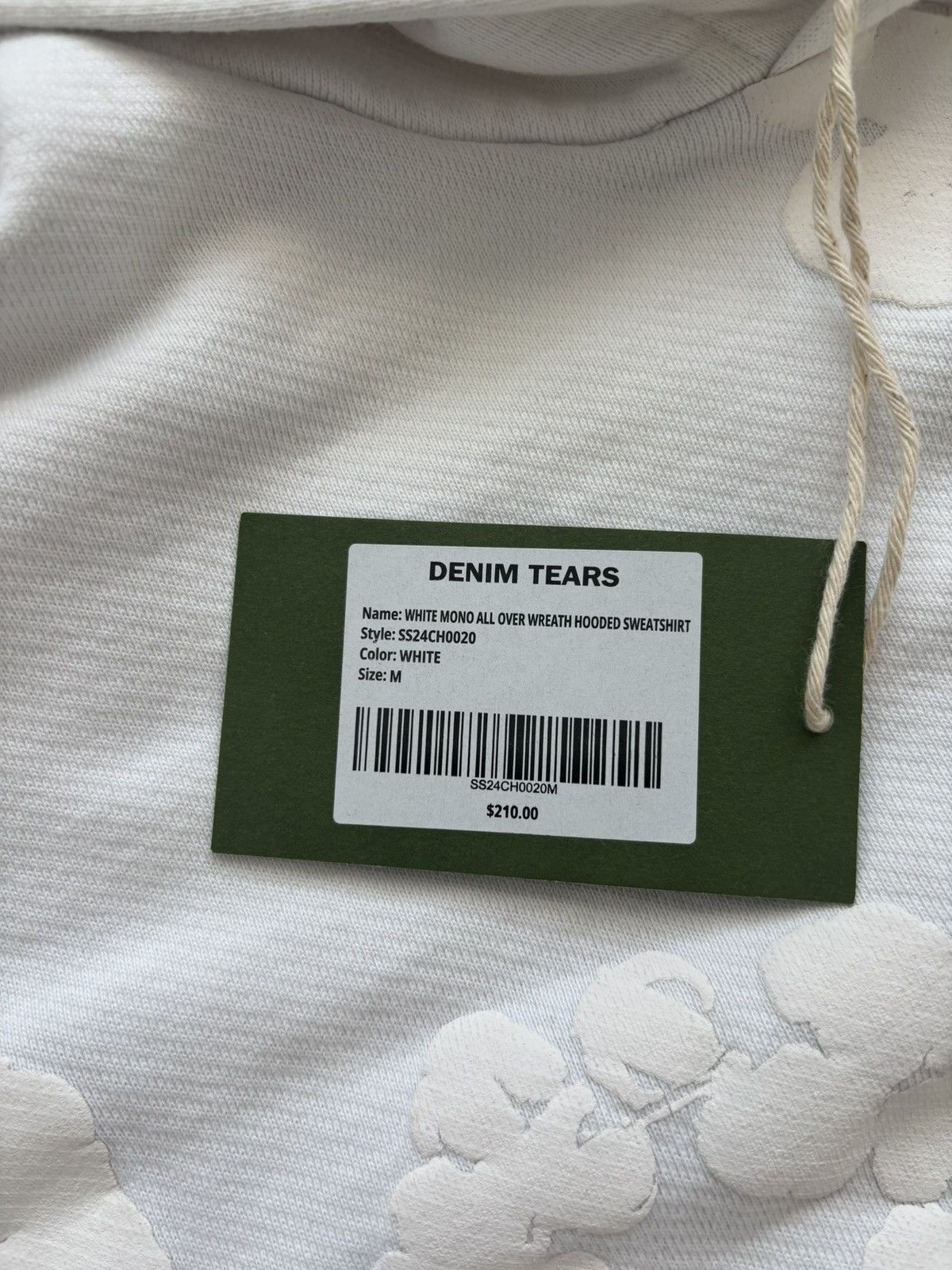 DENIM TEARS Denim Tears Mono Cotton Wreath Sweatshirt ‘White’ Size US M / EU 48-50 / 2 - 7 Thumbnail