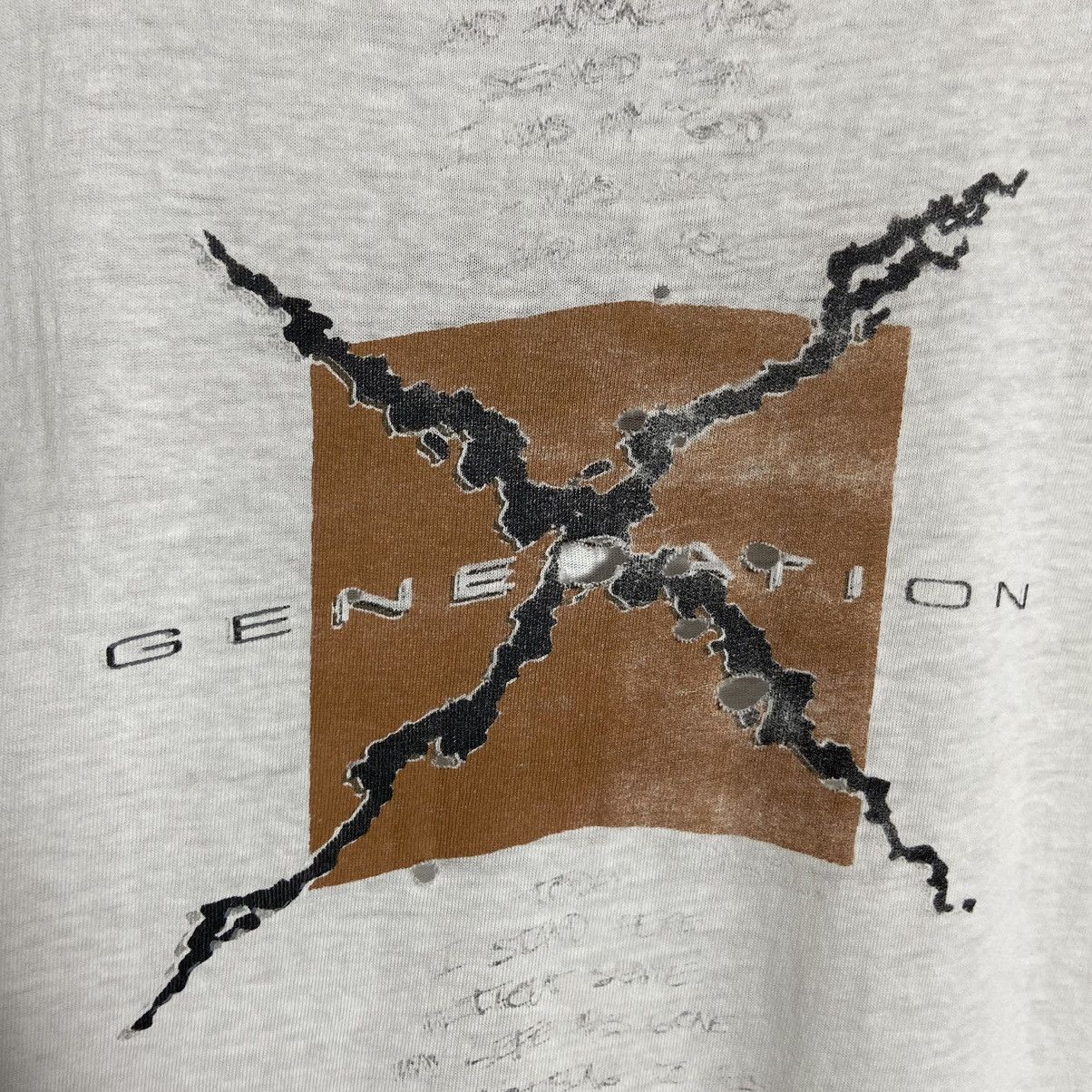 Vintage Vintage 90s Generation X Jesus Christ Distressed T-Shirt Size US XL / EU 56 / 4 - 7 Thumbnail