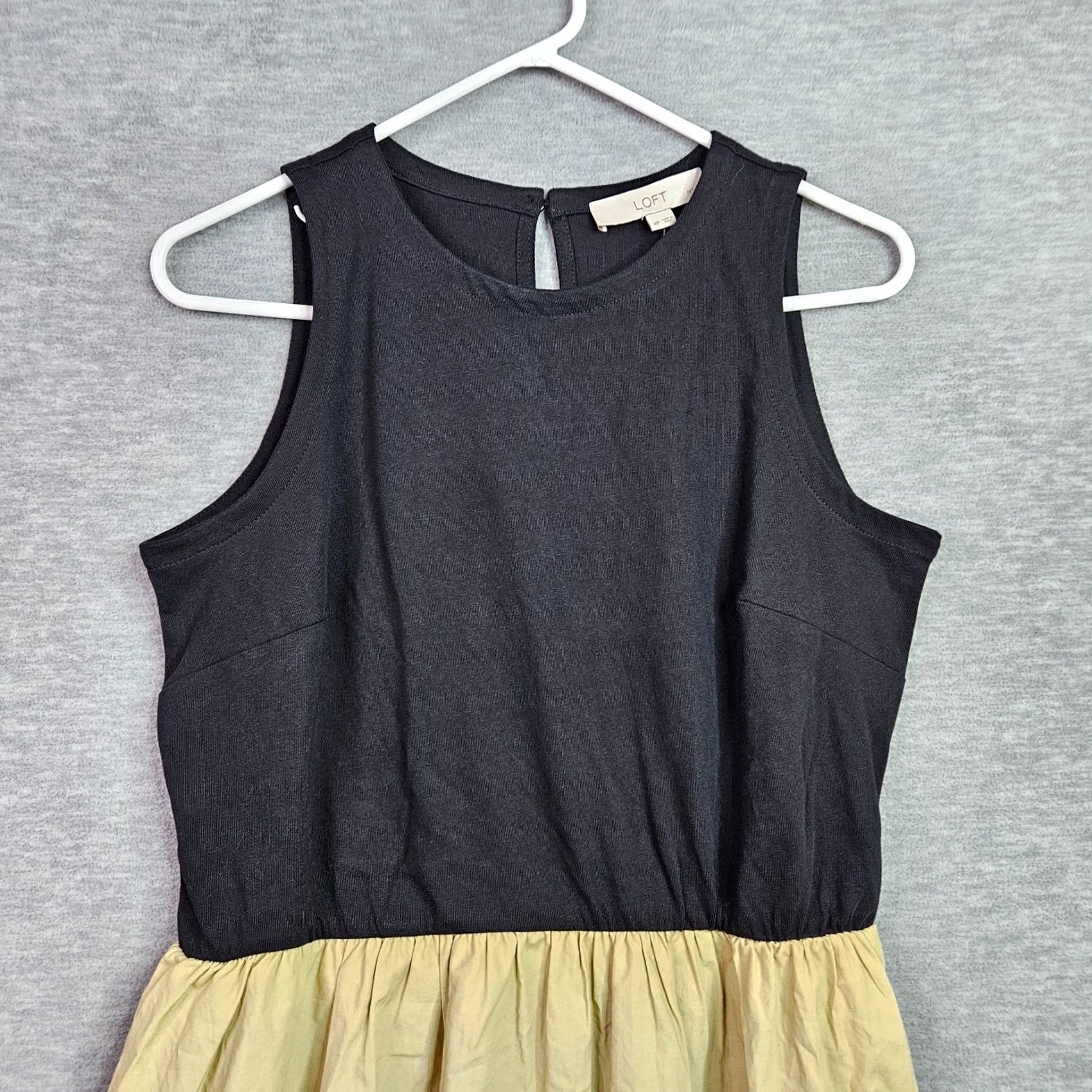 Loft LOFT By Ann Taylor Women's Mini Dress Bubble Hem Sleeveless PM Petite Multicolor Cotton Blend Short Dress Size PM NEW I guess Size M / US 6-8 / IT 42-44 - 4 Thumbnail
