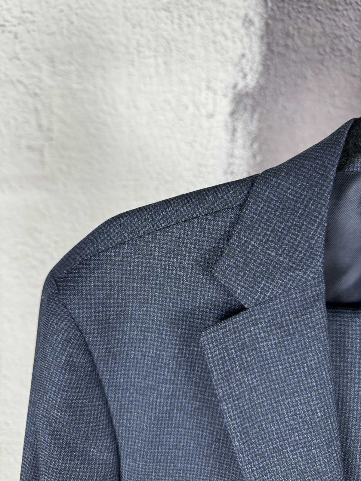 Paoloni Paoloni blue checkered wool 2 button suit made in Italy Size 44R - 8 Thumbnail