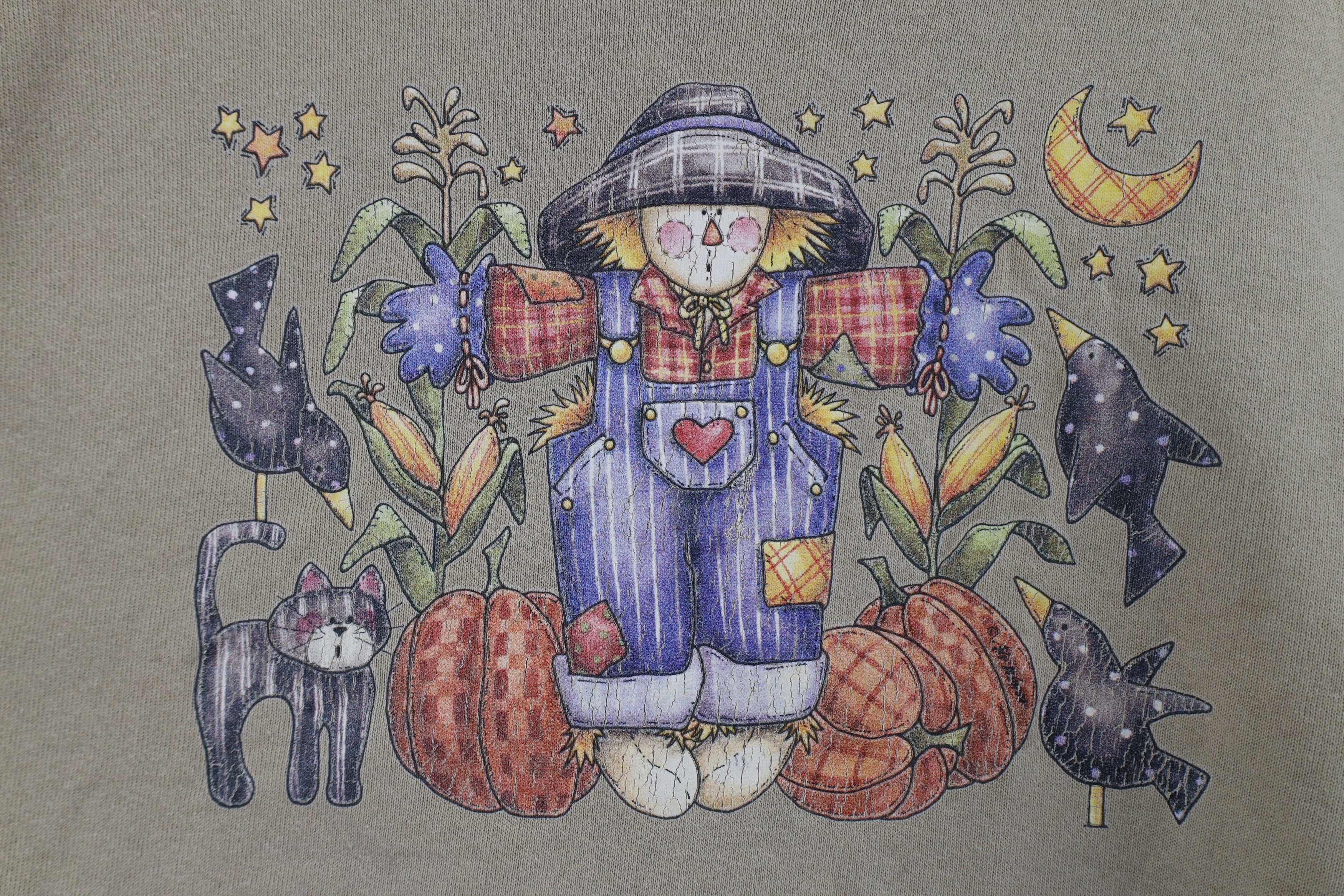 Vintage Vintage 90s Streetwear Cat Scarecrow Crewneck Sweatshirt Size M / US 6-8 / IT 42-44 - 4 Thumbnail