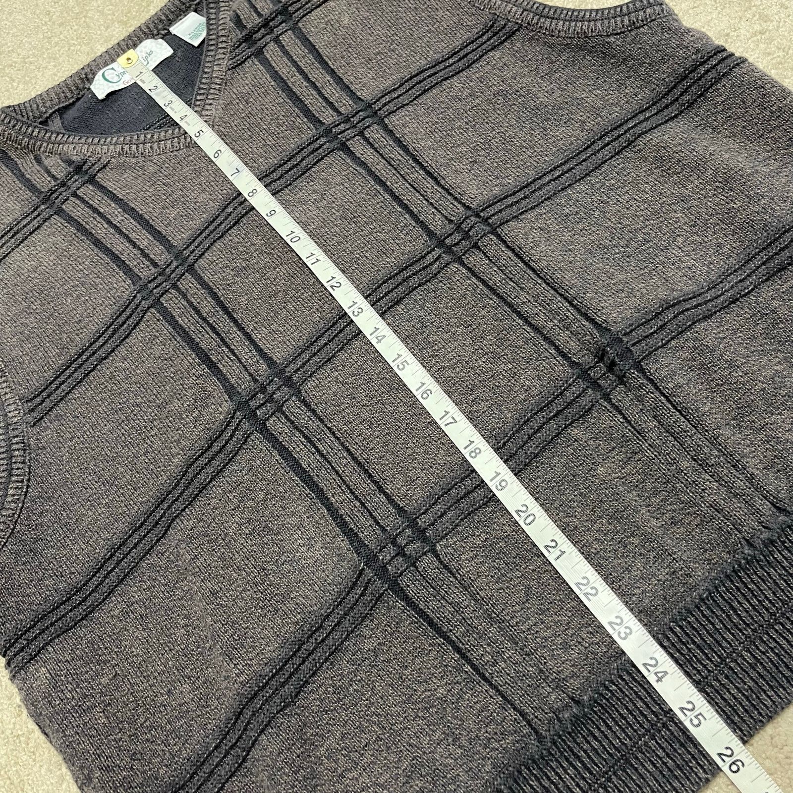 Other Vintage Cypress Links Golf Wear Knit Sweater Vest Plaid Gray Size US XL / EU 56 / 4 - 4 Thumbnail