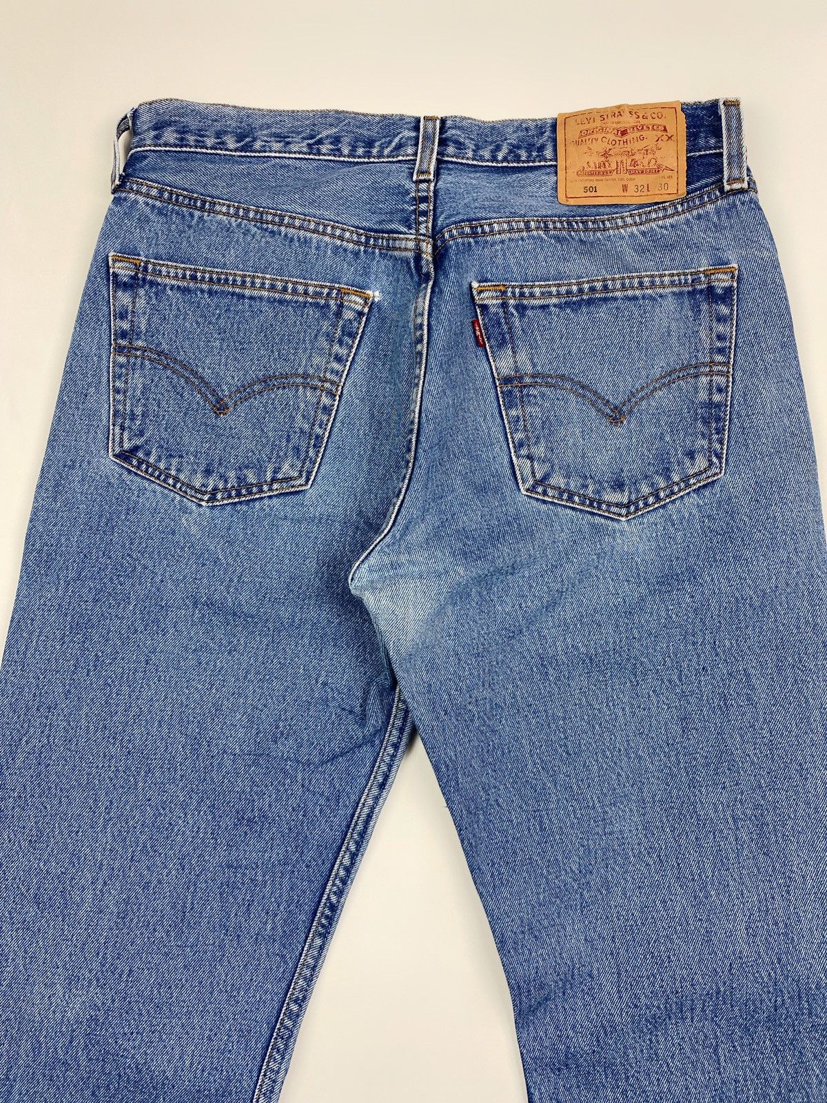 Levi's 1990’s Vintage Levi’s 501 Blue Denim Pants 32X30 Size US 32 / EU 48 - 7 Thumbnail