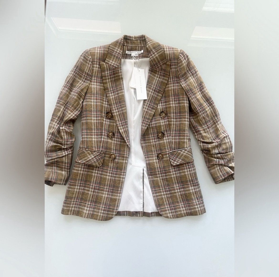 Veronica Beard Veronica Beard Beacon Plaid Dickey Blazer Jacket size 00 Size XXS / US 00 / IT 34 - 3 Thumbnail