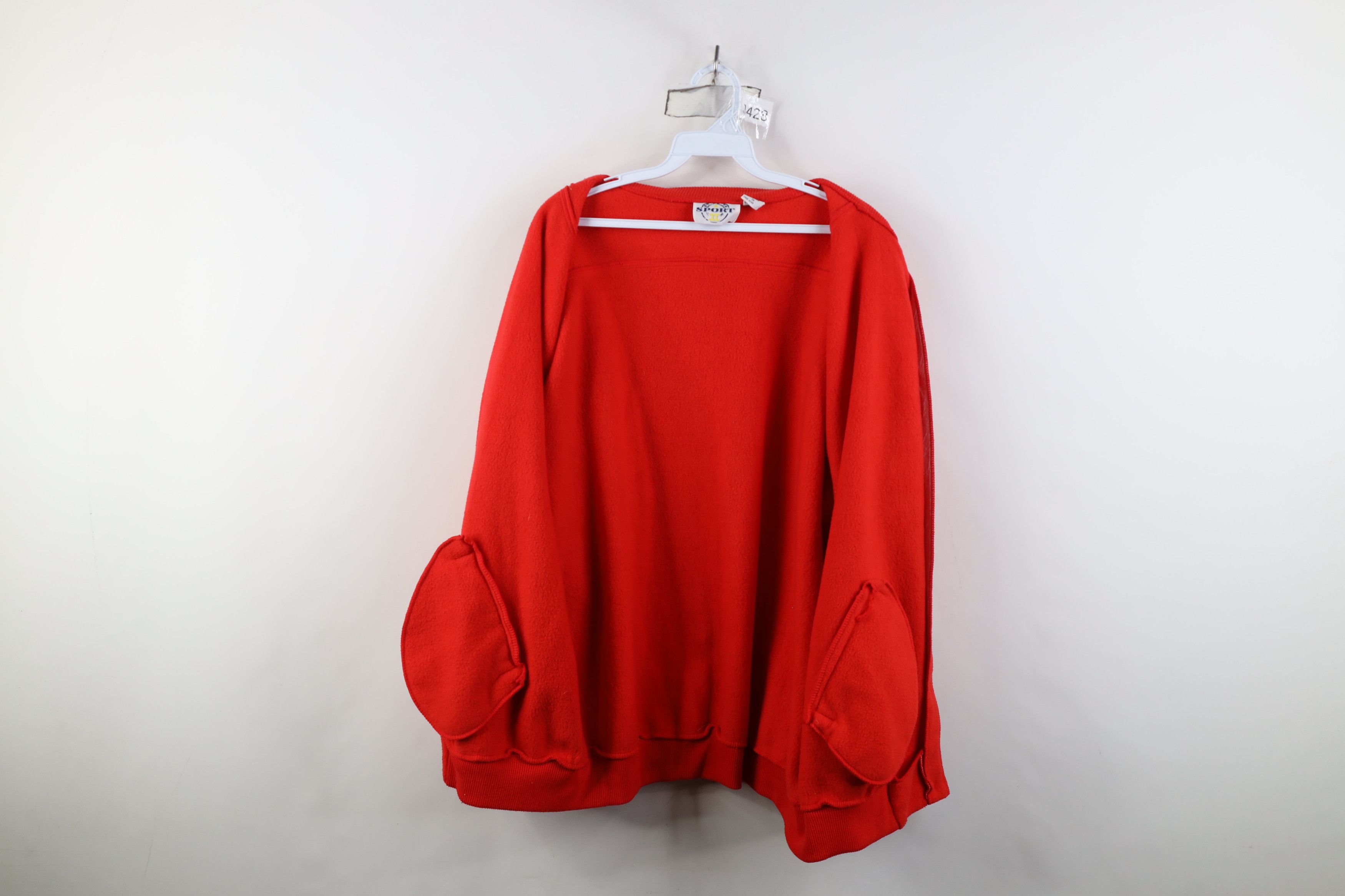 Vintage Vintage 90s Streetwear Blank Fleece Sweater Bomber Jacket Size XL / US 12-14 / IT 48-50 - 11 Thumbnail