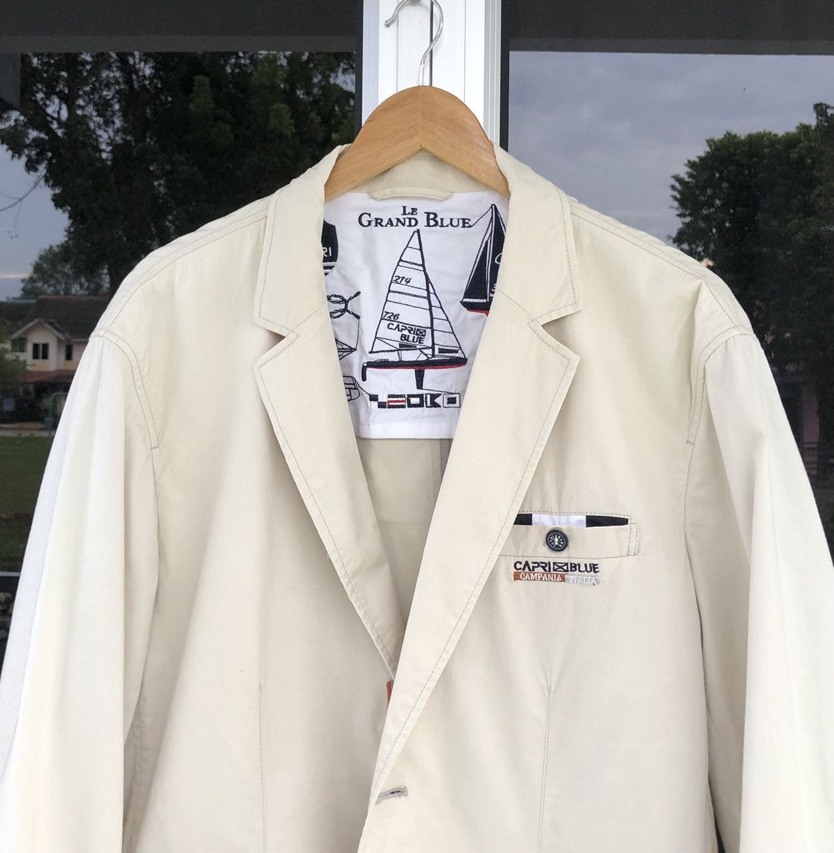 Le Grande Bleu (L.G.B.) LE GRAND BLUE L.G.B Capri Blue Campania Blazer / Jacket Size US L / EU 52-54 / 3 - 3 Thumbnail