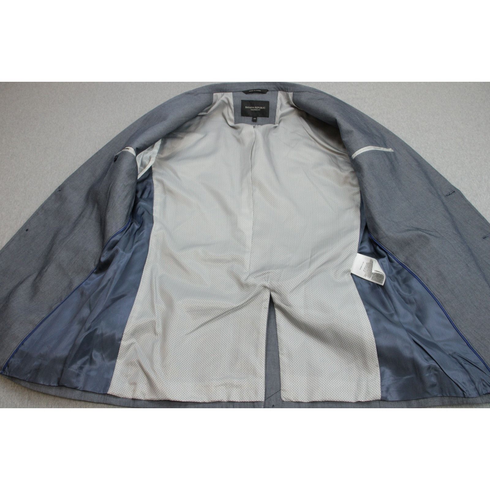 Banana Republic Banana Republic Blazer Mens 44R Gray Cotton Blend Stretch Size 44R - 4 Thumbnail