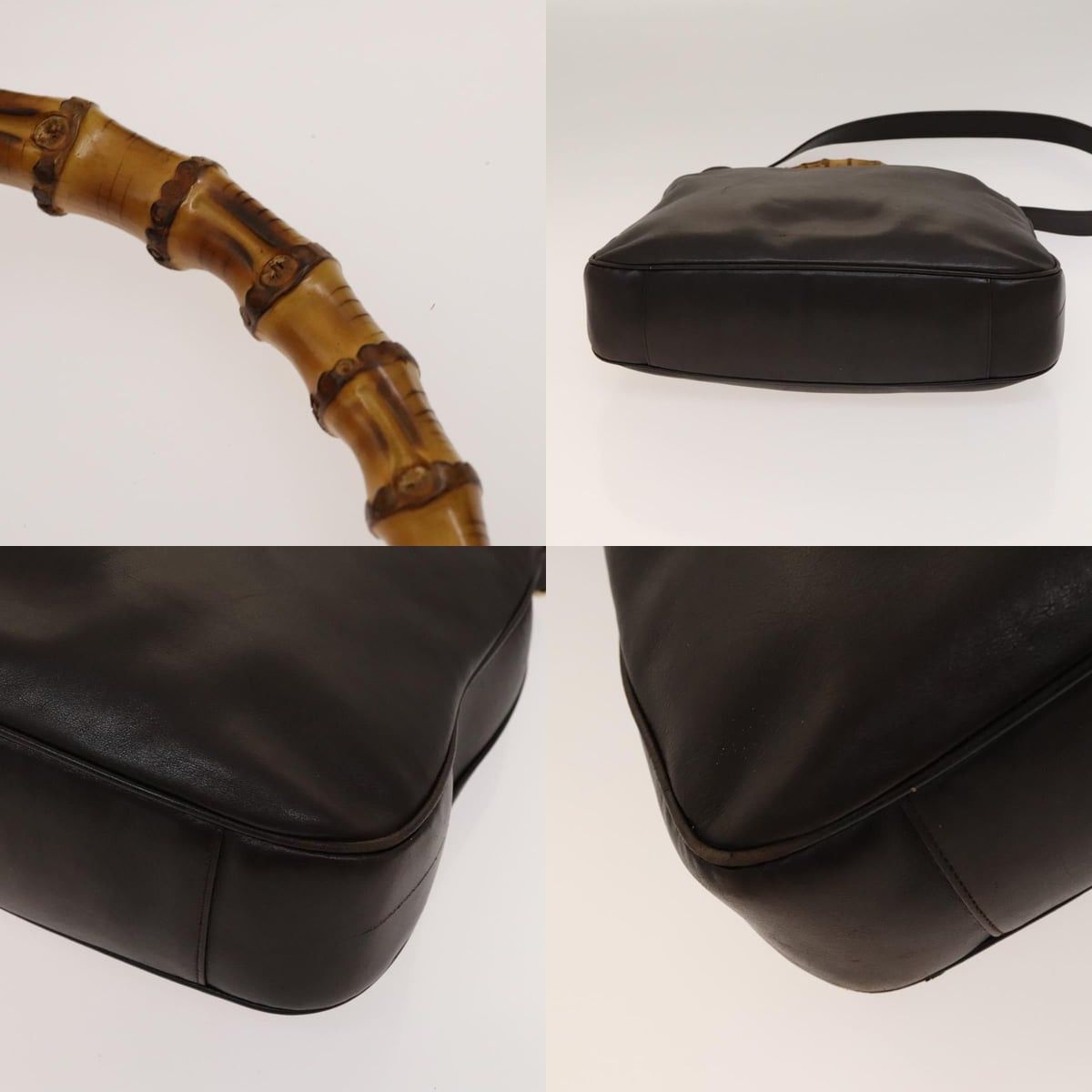 Gucci GUCCI Bamboo Shoulder Bag Leather Brown Gold Size ONE SIZE - 10 Thumbnail