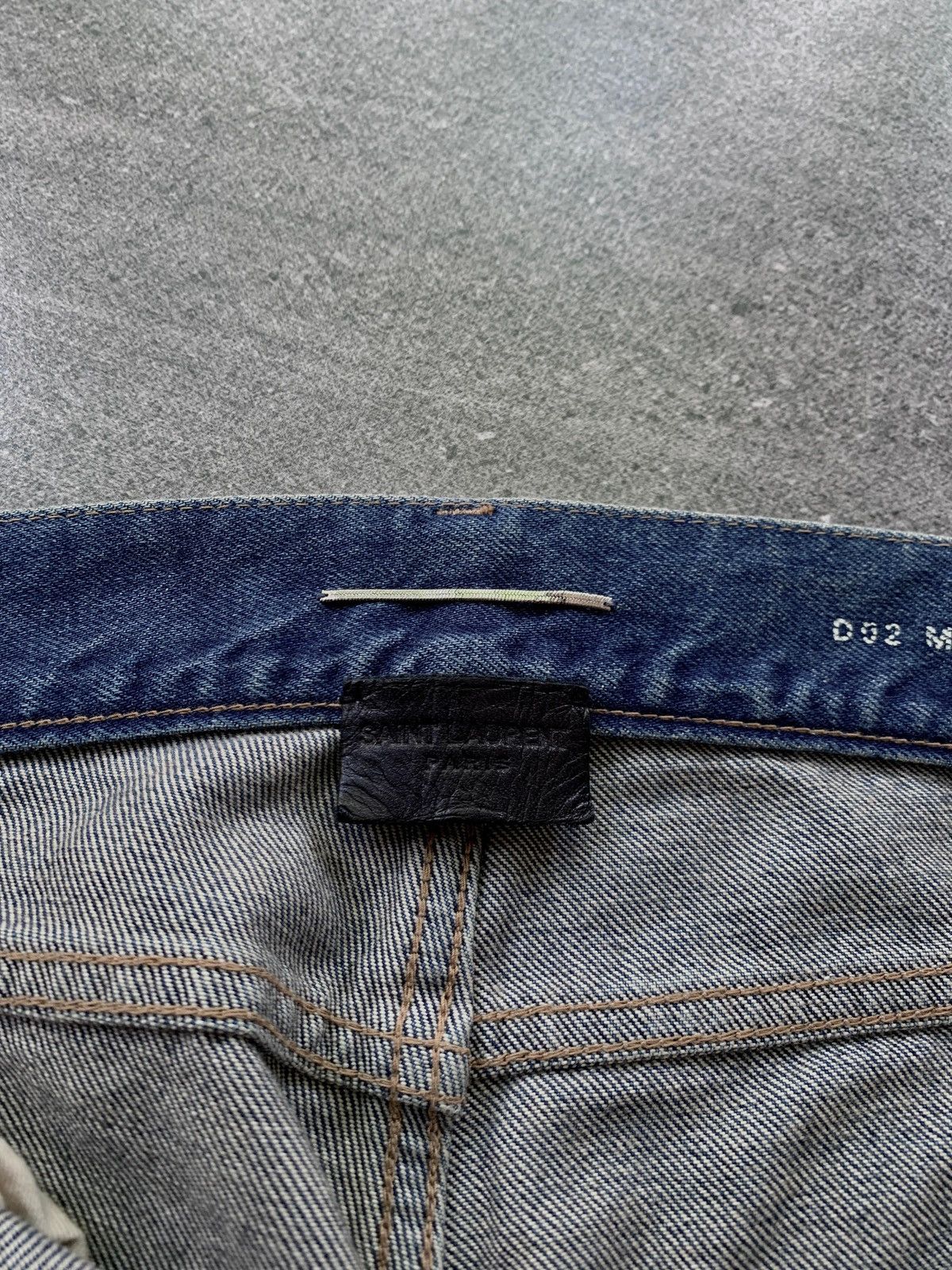 Saint Laurent Paris FREE TAX! D02 Blue Washed Skinny Denim Jeans Size US 28 / EU 44 - 10 Thumbnail