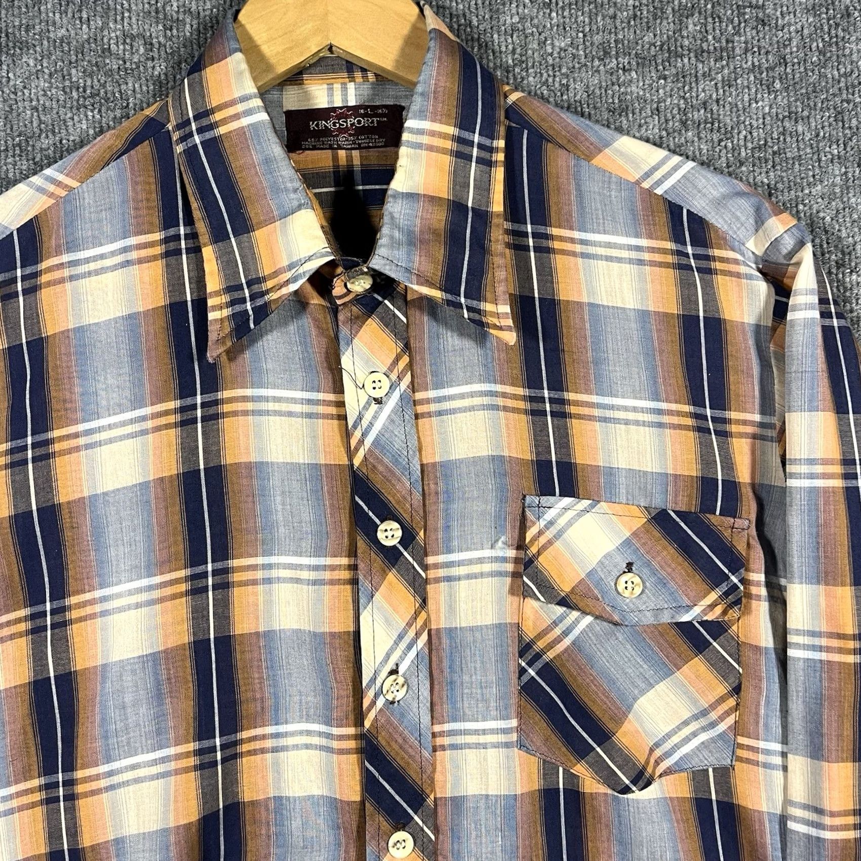 Vintage VINTAGE KingSport Plaid Flannel Shirt Mens Large Size US L / EU 52-54 / 3 - 2 Thumbnail