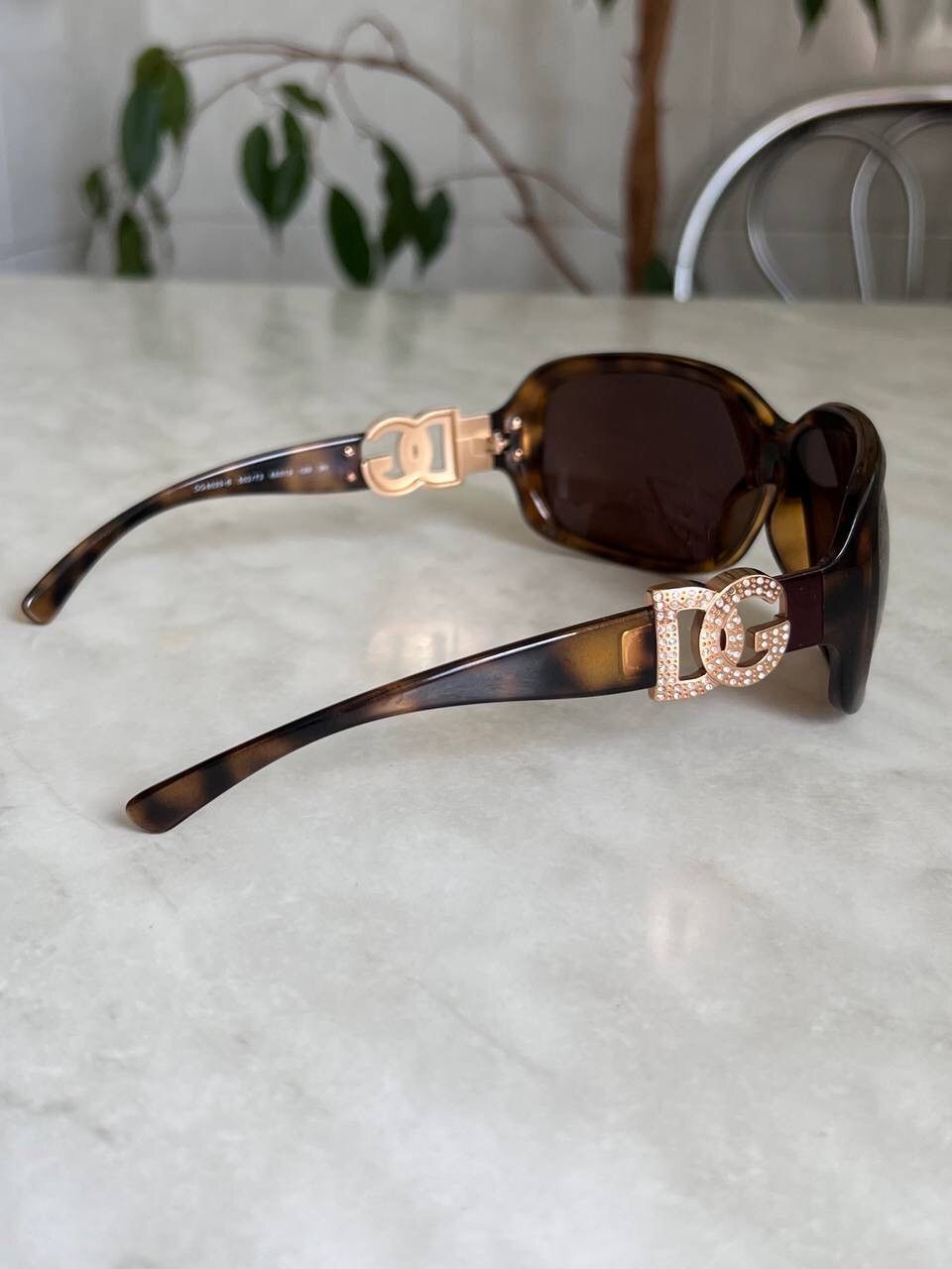 Dolce & Gabbana × Vintage Y2K Dolce & Gabbana Sunglasses Rhinestone Strass 2000s Wrap Size ONE SIZE - 7 Thumbnail