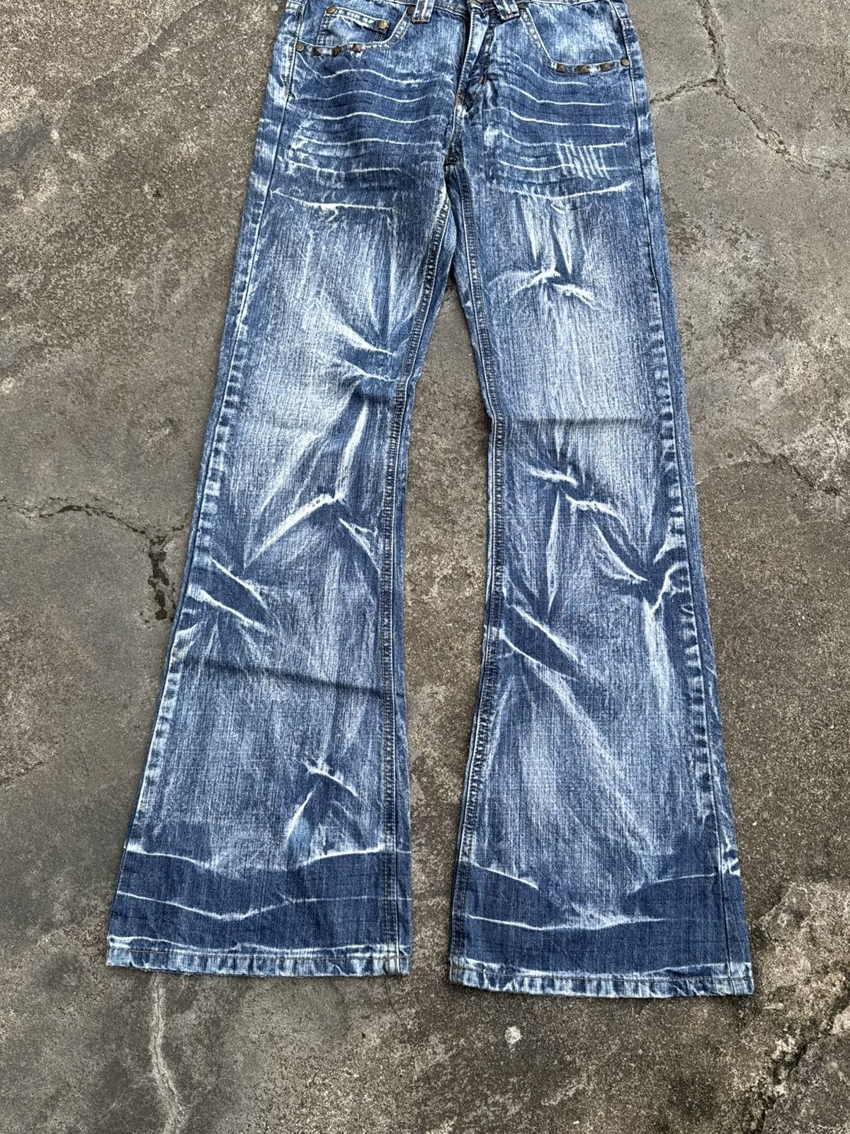 Tornado Mart Flared Studded Devil Jeans Ifsix lgb styled japanese Size US 29 - 3 Thumbnail