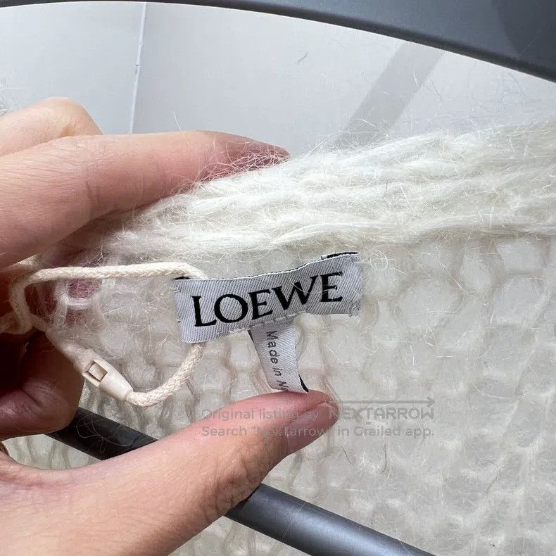 Loewe Loewe Pocket White Mohair Knit Cardigan Size S / US 4 / IT 40 - 3 Thumbnail